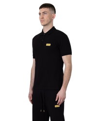 Black Cotton Logo Slim-Fit Polo Shirt by Versace Jeans Couture | DIHSAN