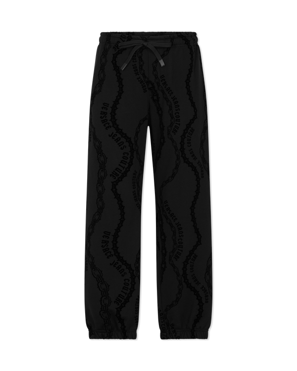 Chain Print Logo Drawstring Sweatpants