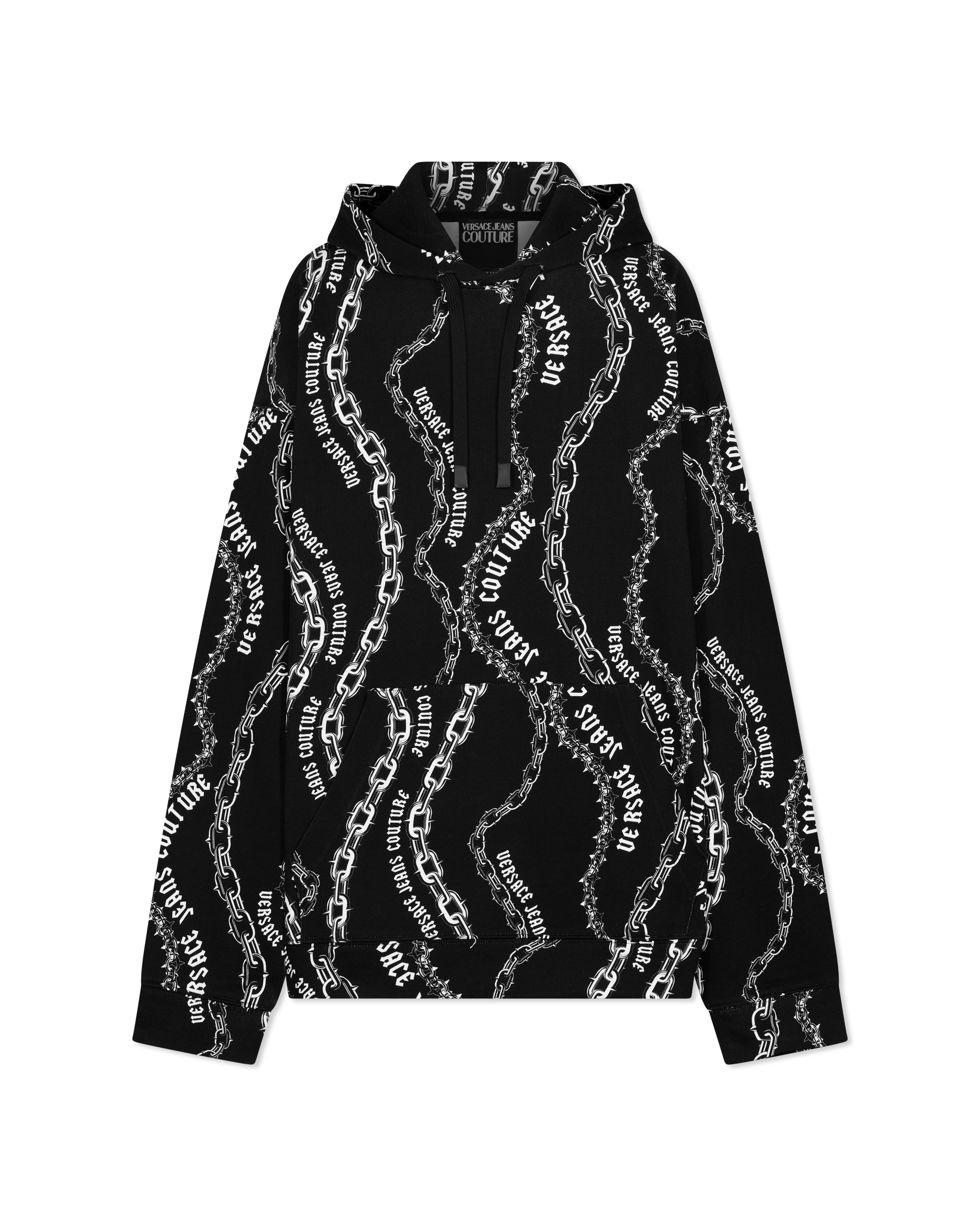 Chain Couture Loose-Fit Hoodie