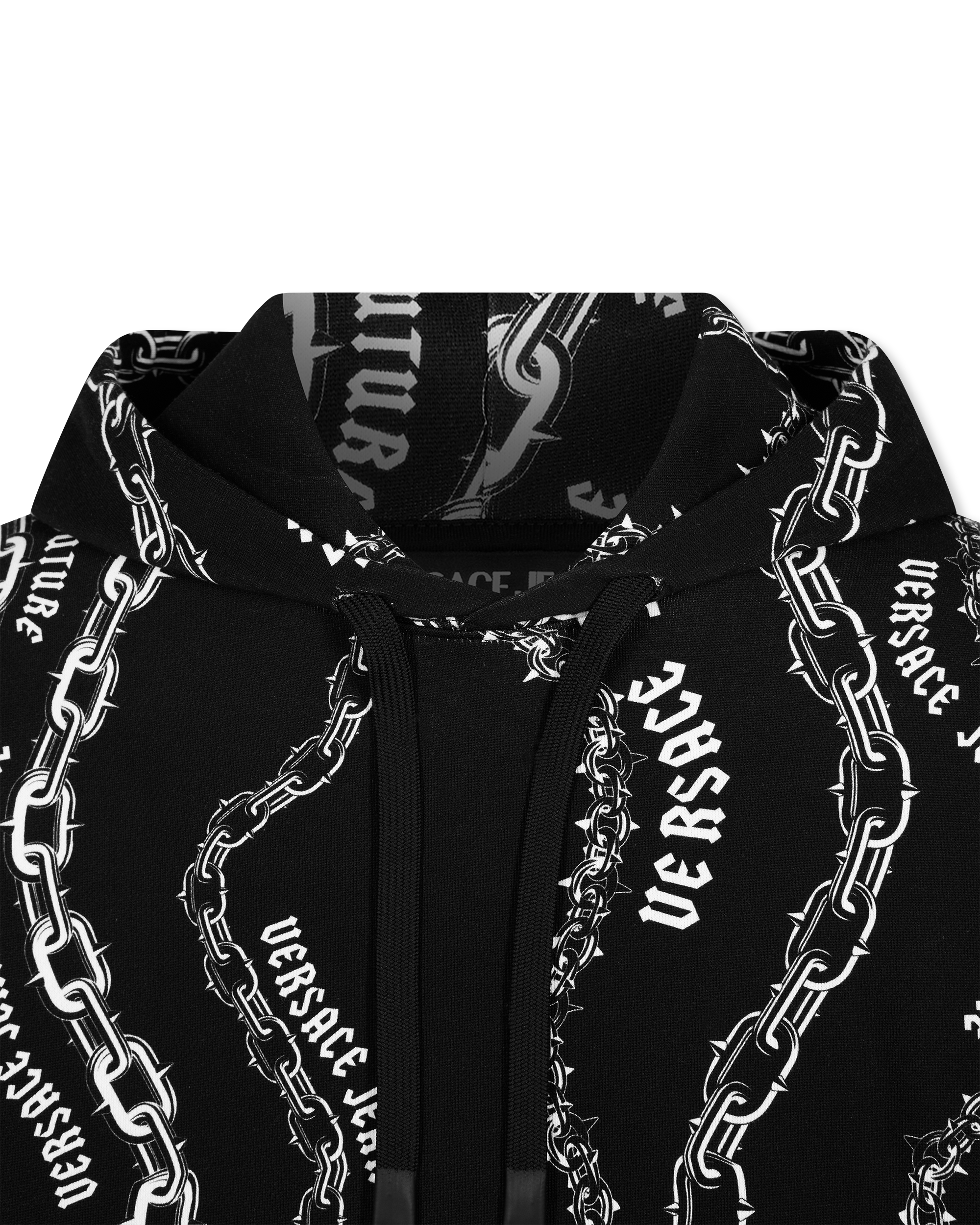 Chain Couture Loose-Fit Hoodie