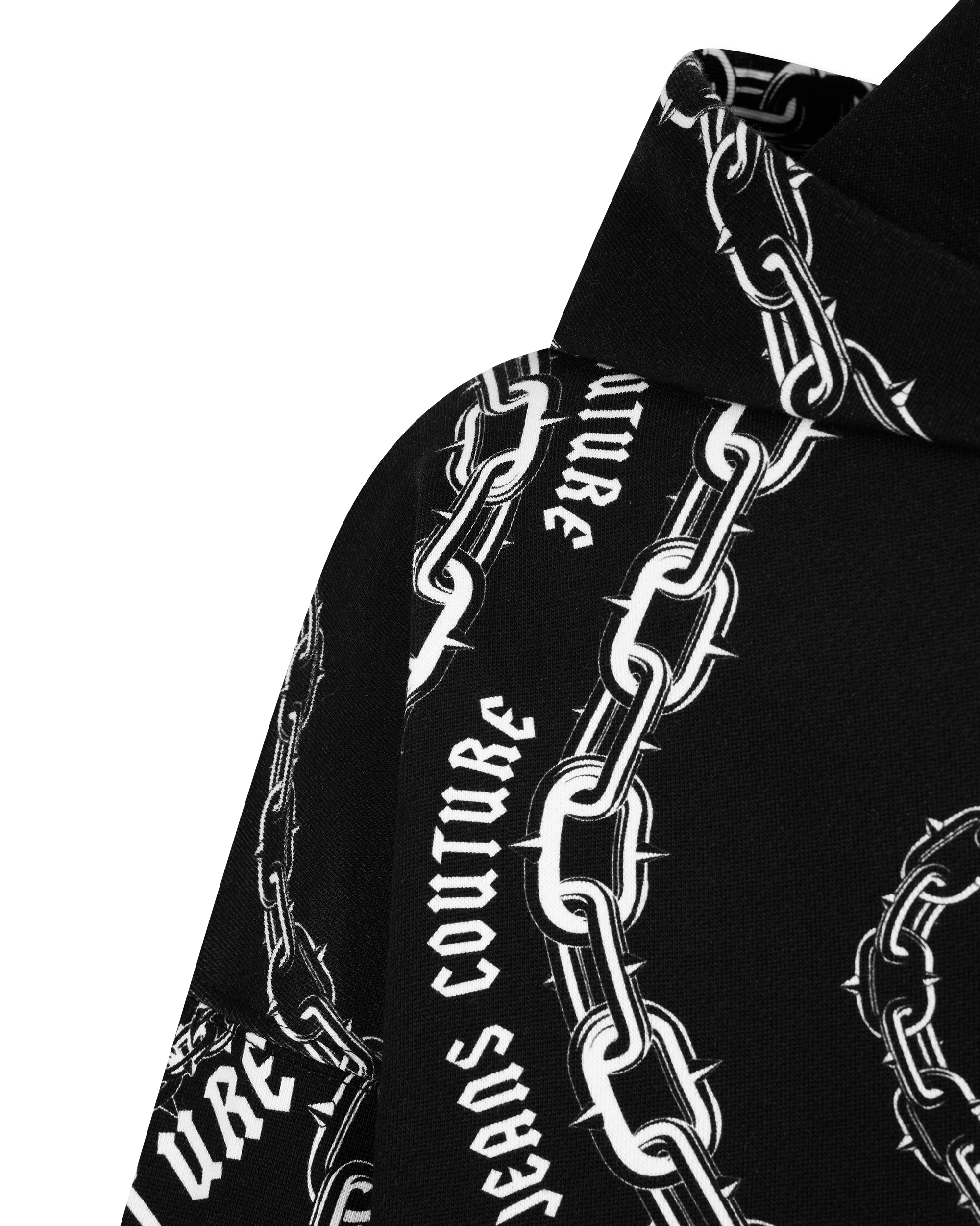 Chain Couture Loose-Fit Hoodie