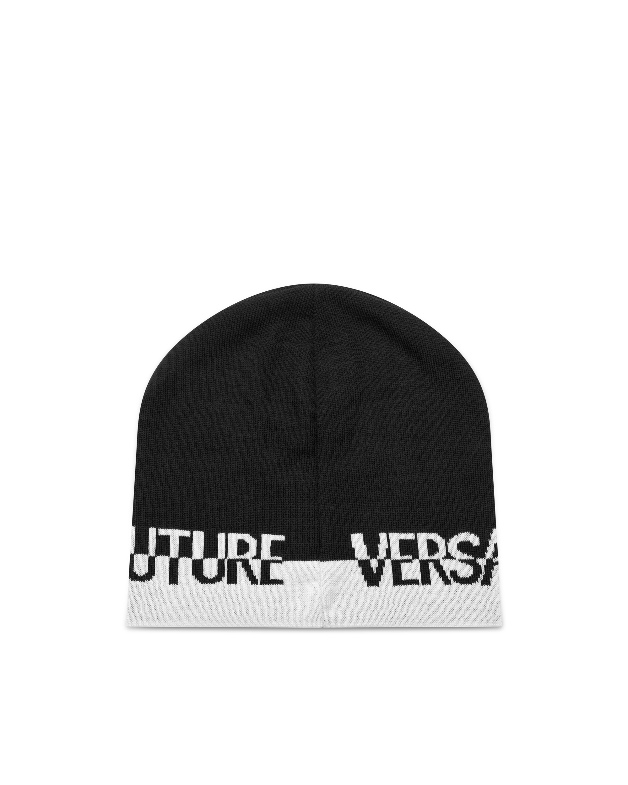 Two-Tone Knit Logo Beanie