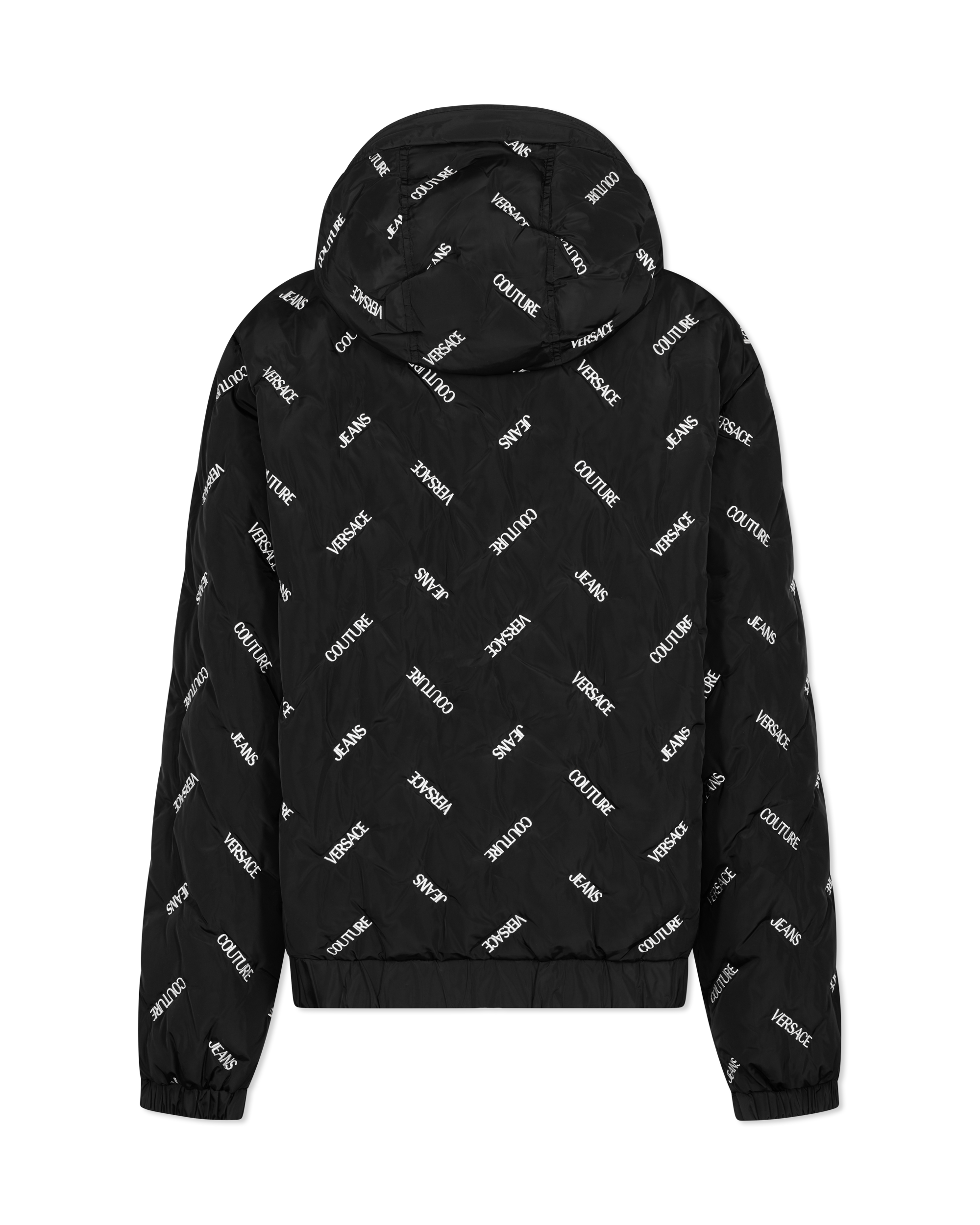 Chevron Logo Print Puffer Jacket