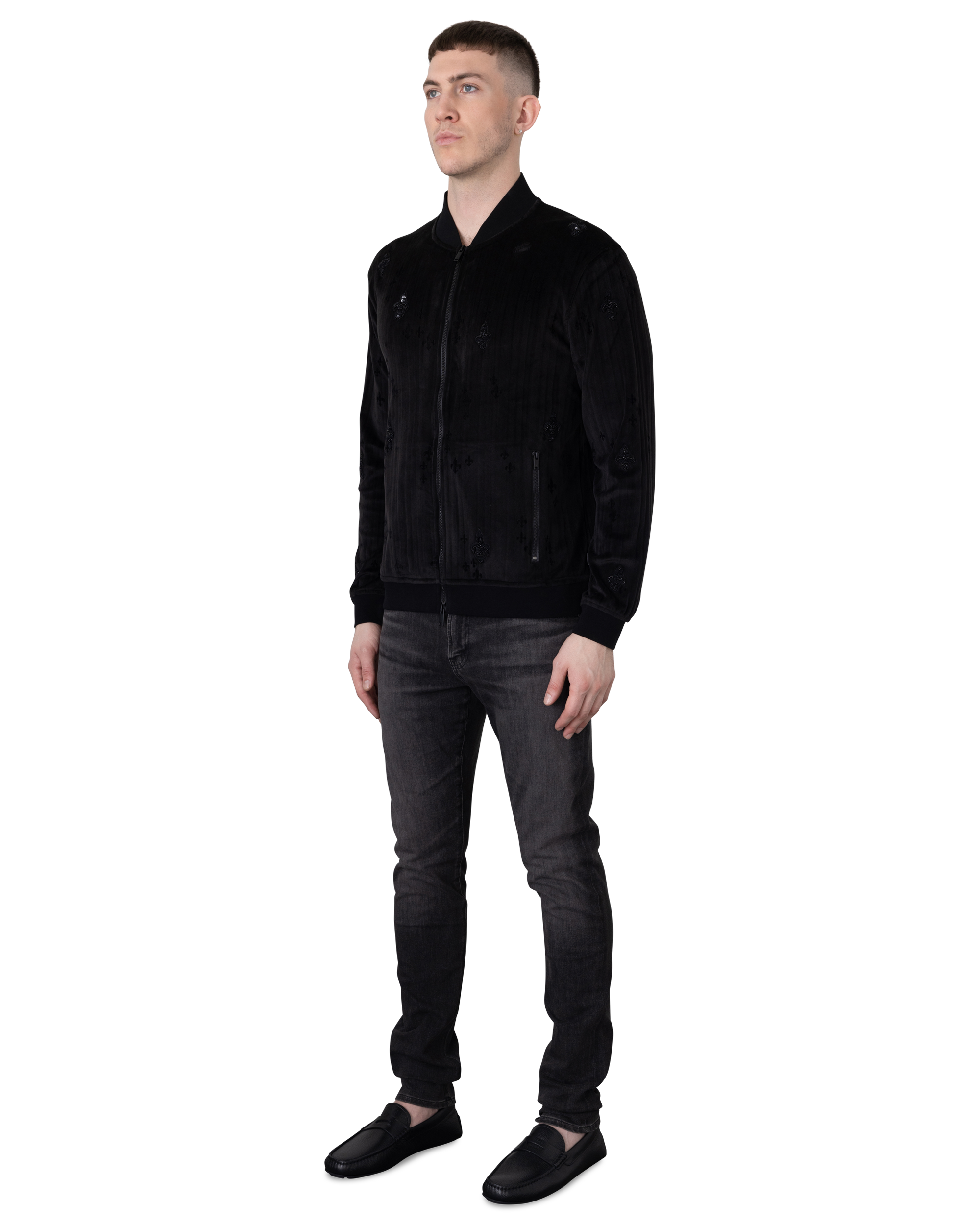 Clavier Velour Bomber Jacket