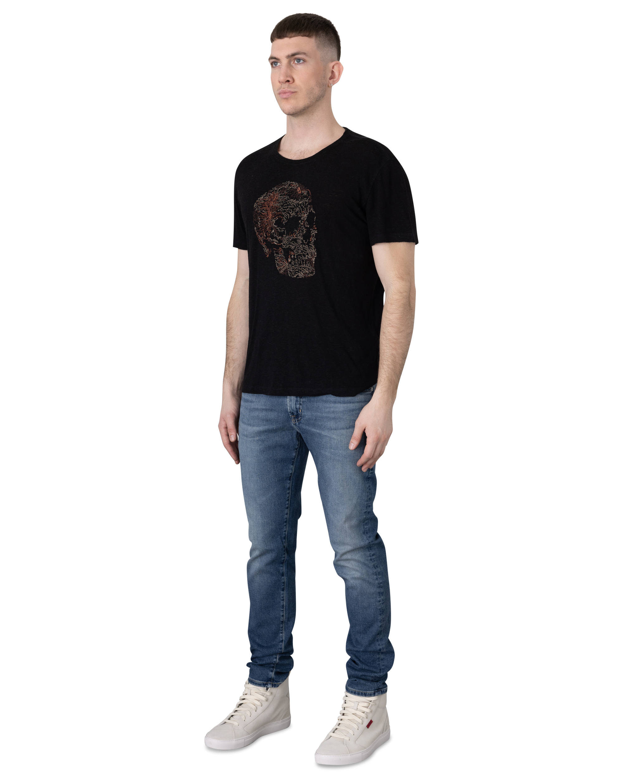 Embroidered Skull T-shirt