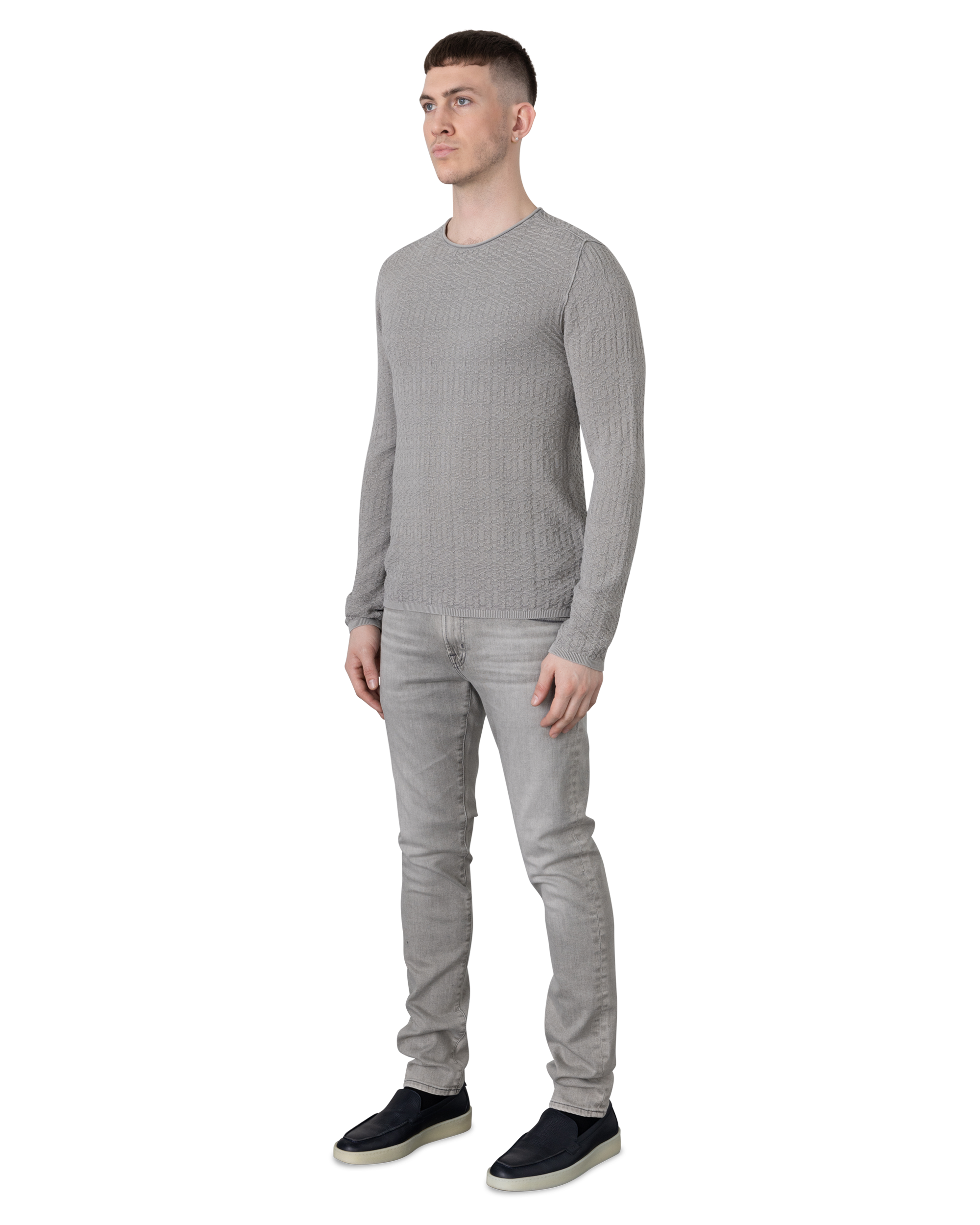 Riley Textured Crewneck Sweater