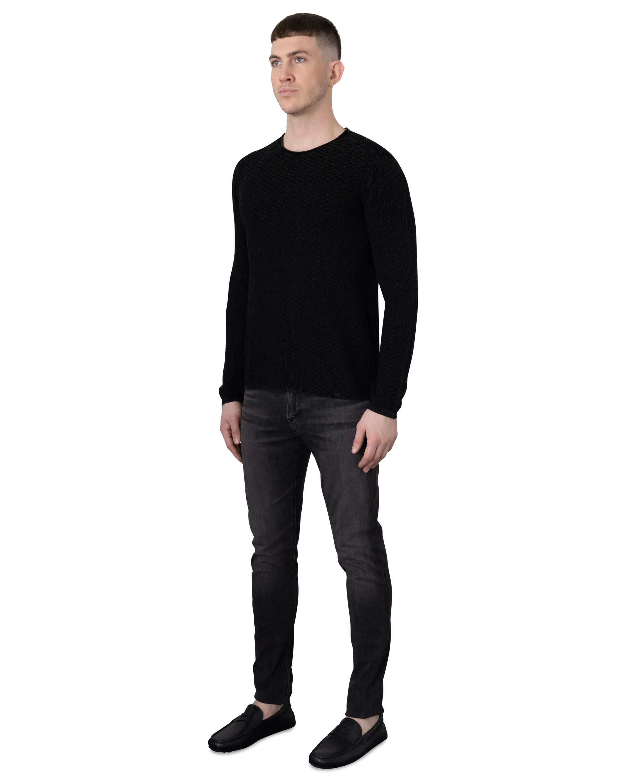 Riley Textured Crewneck Sweater