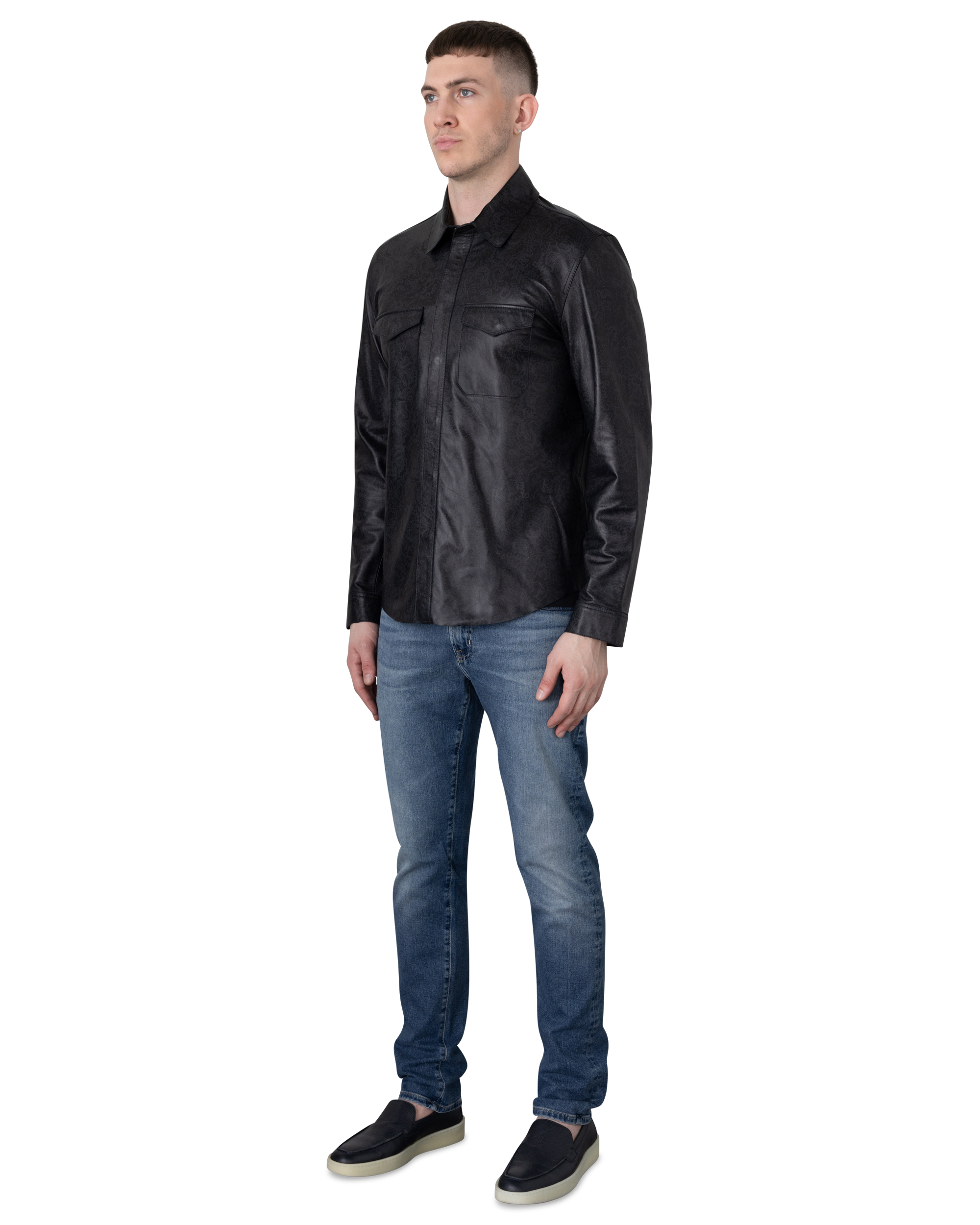 Travis Leather Shirt Jacket