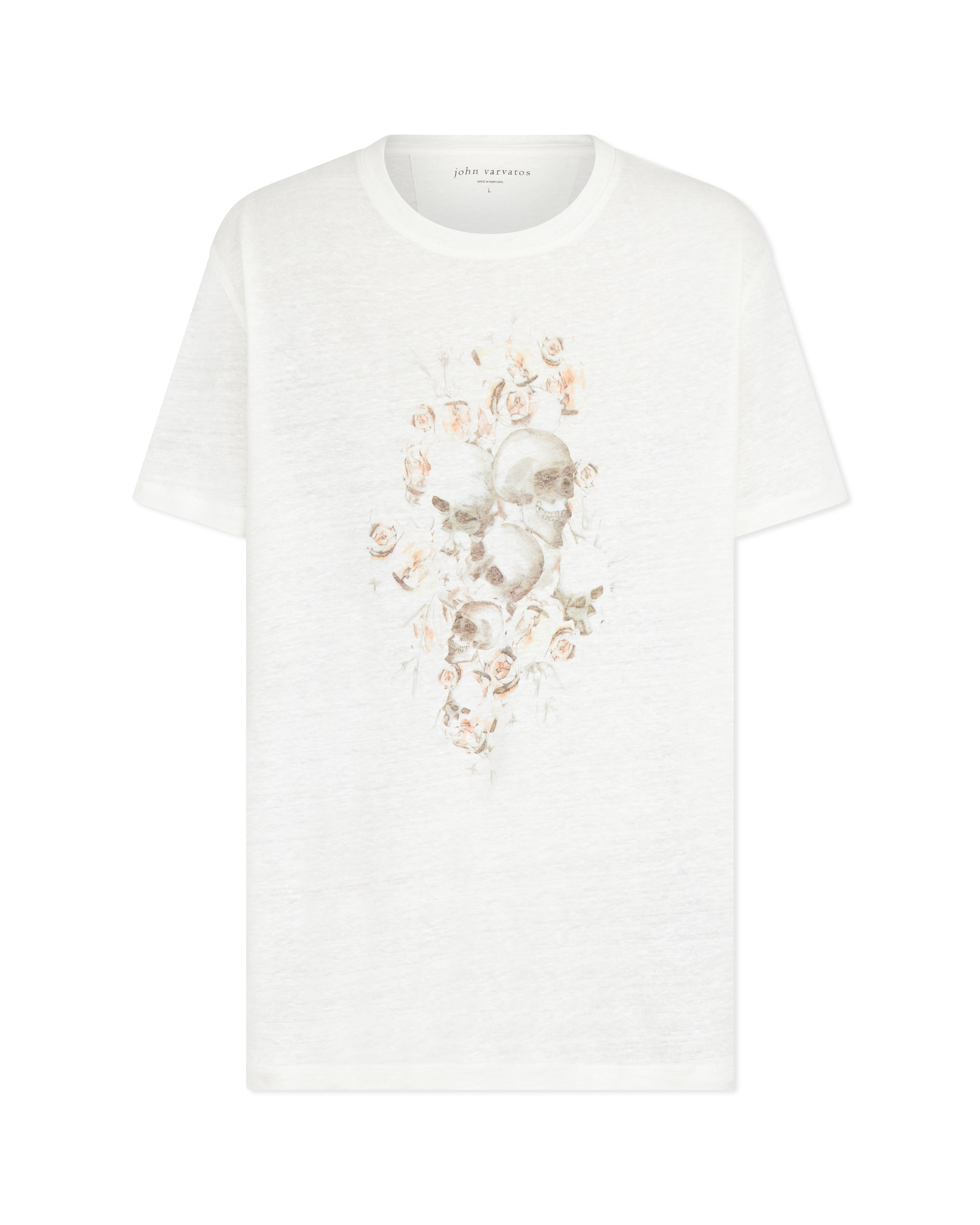 Floral Skull Crew T-shirt