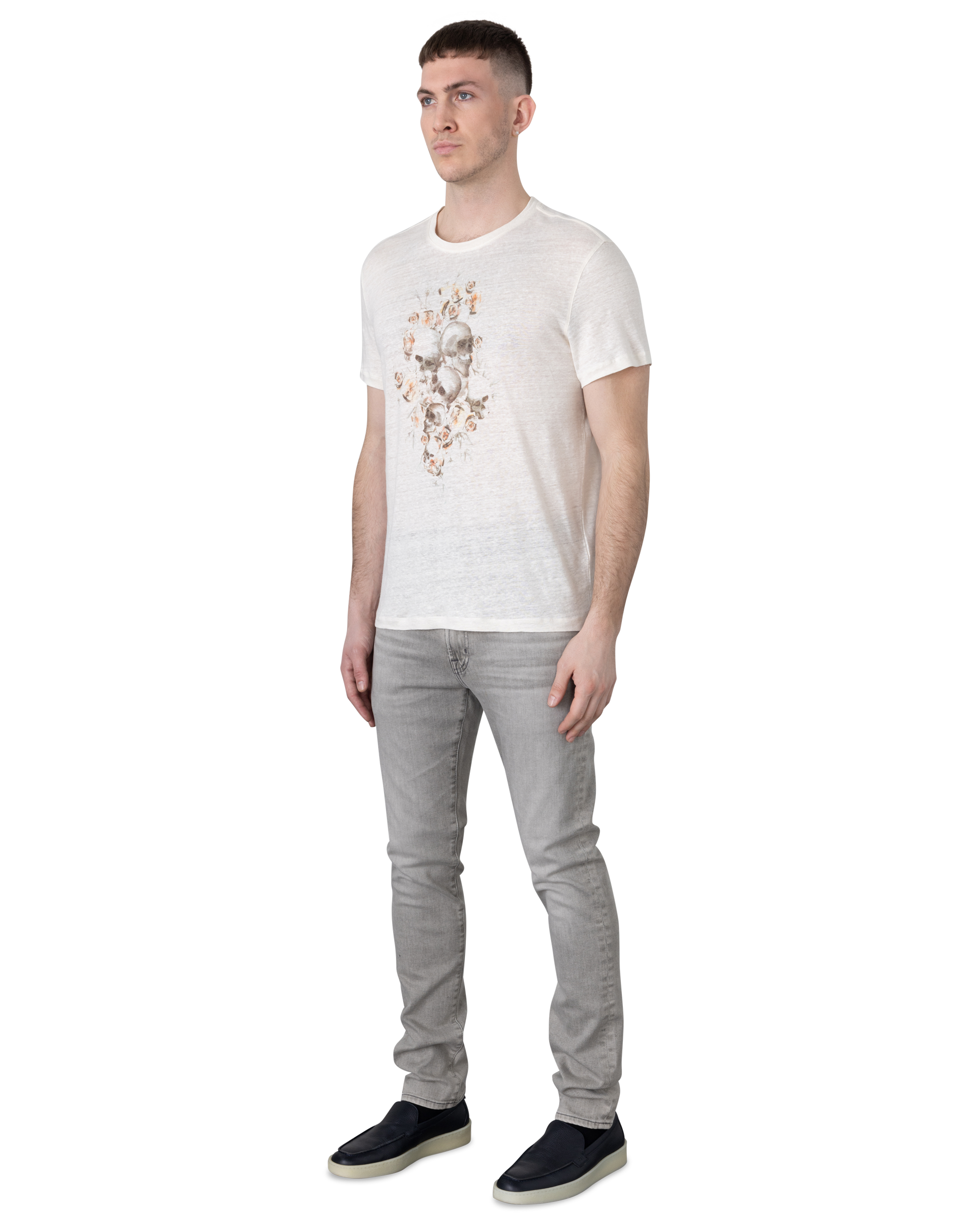 Floral Skull Crew T-shirt