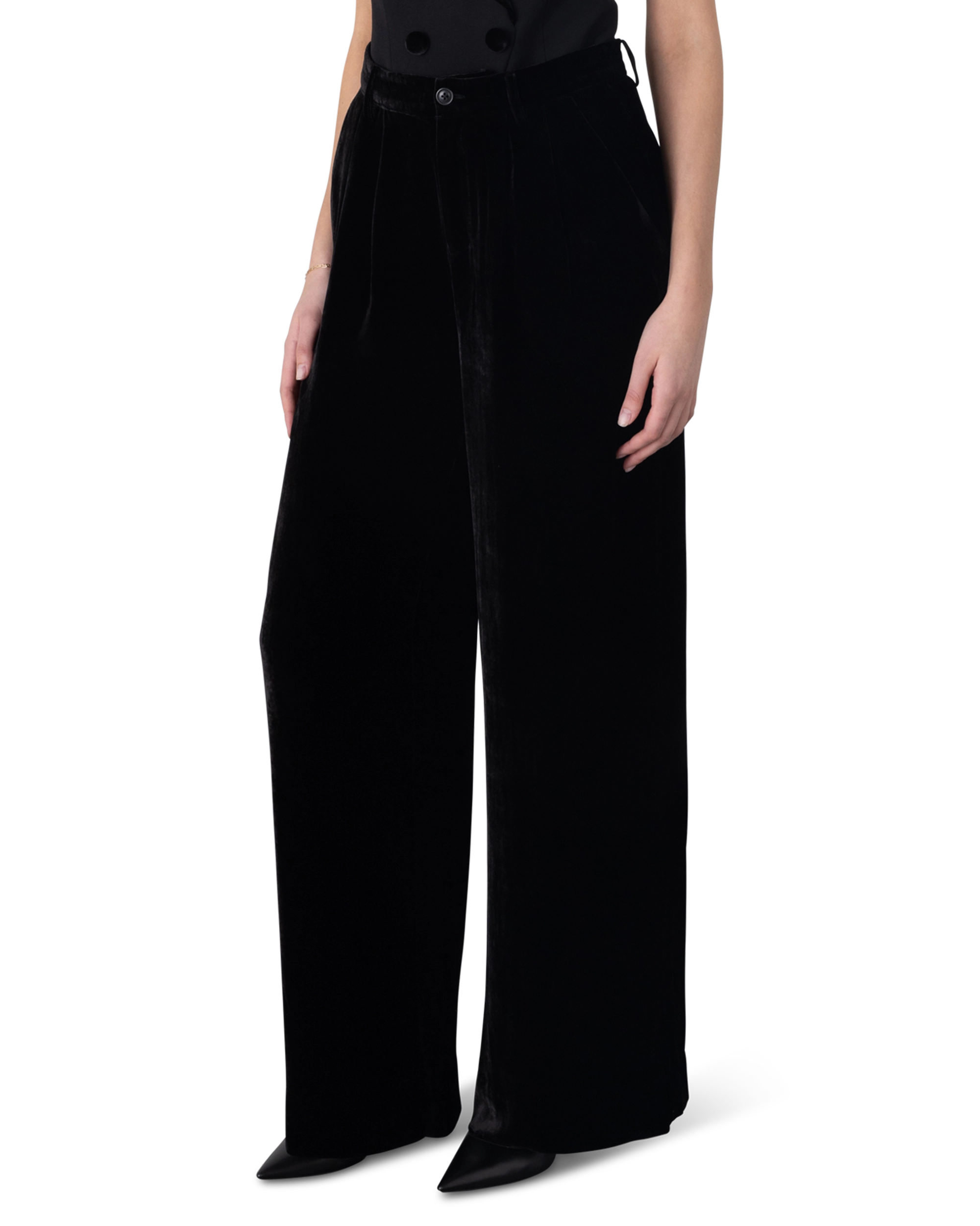 Rylie Wide-Leg Velvet Pants
