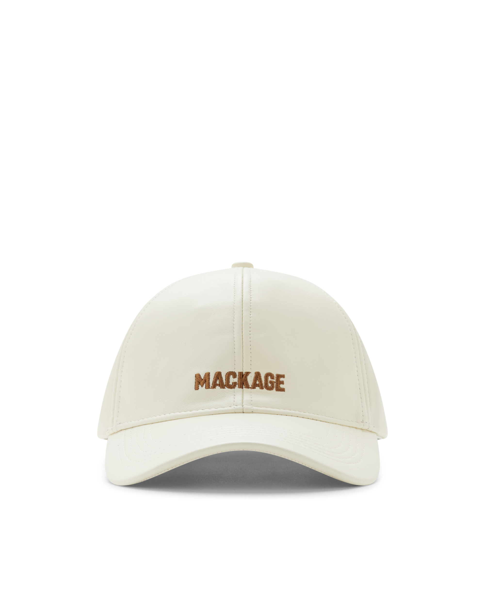 Mackage ANDERSON-L Leather Logo Baseball Cap