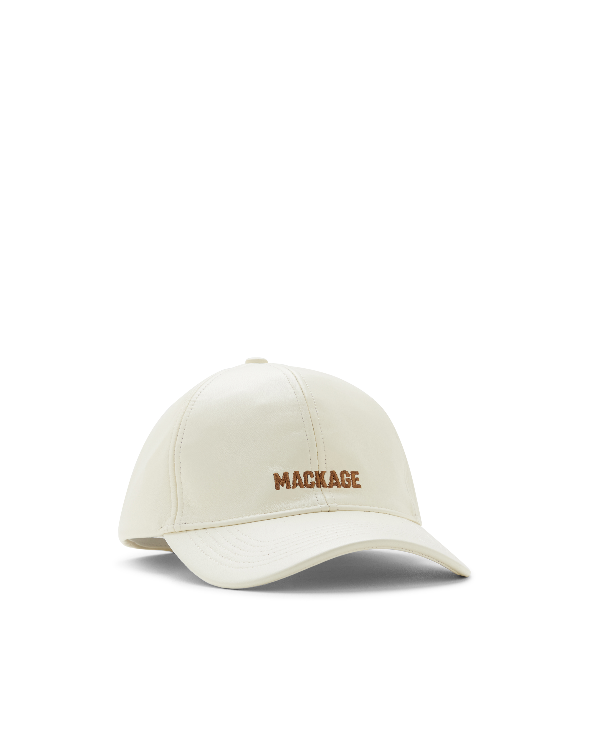 Mackage ANDERSON-L Leather Logo Baseball Cap