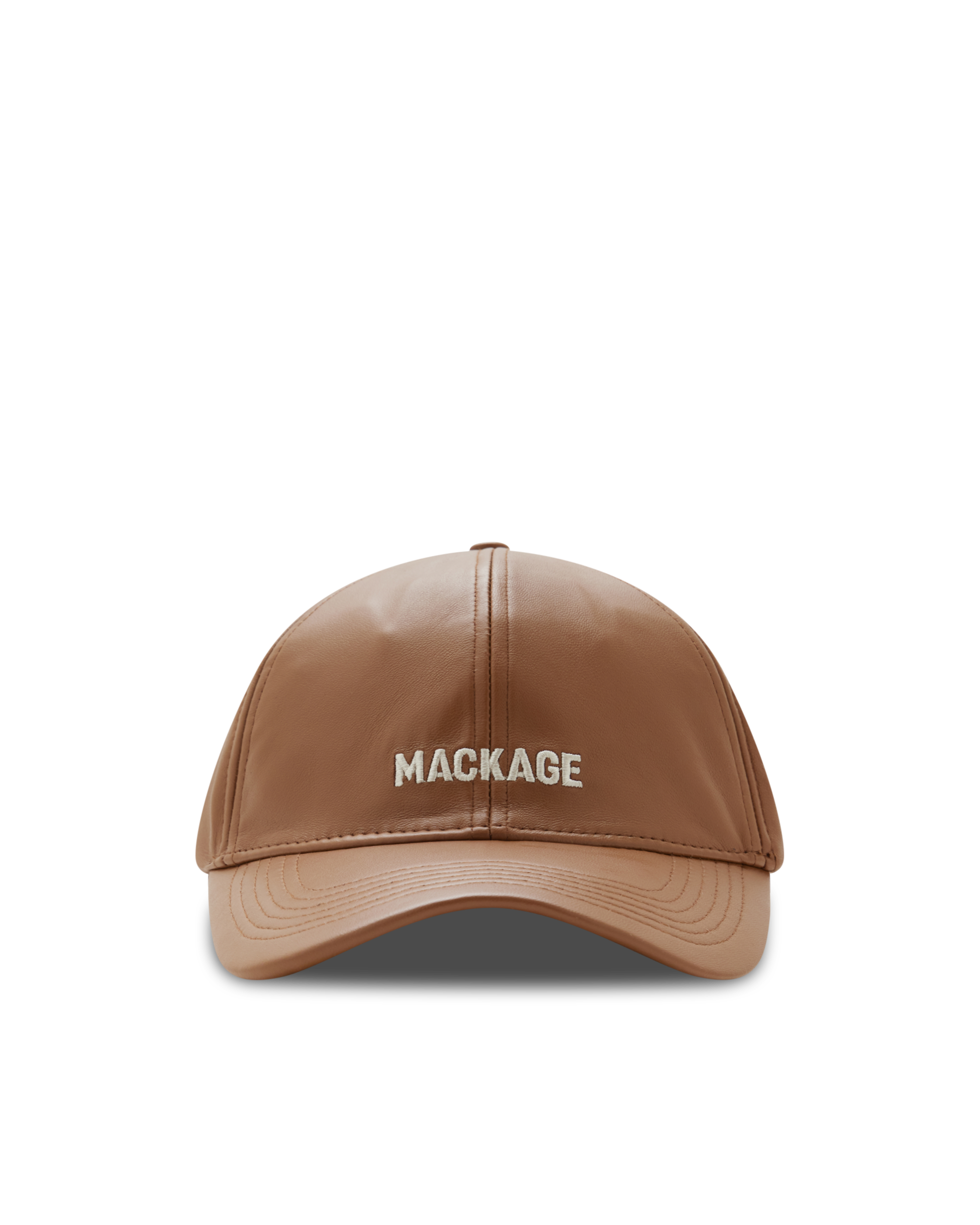 Mackage ANDERSON-L Leather Logo Baseball Cap