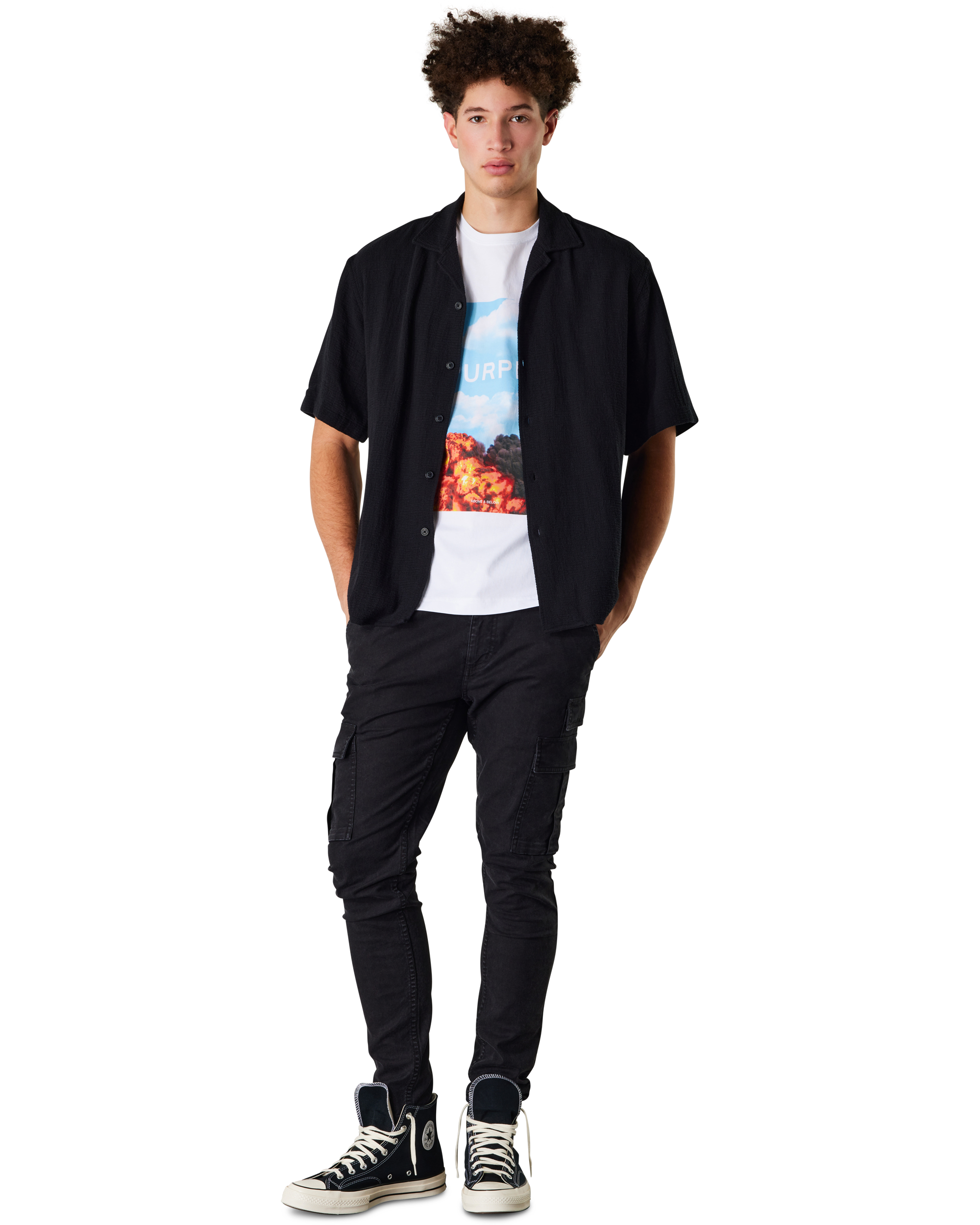 Purple Jeans Above & Below Clean Jersey T-shirt