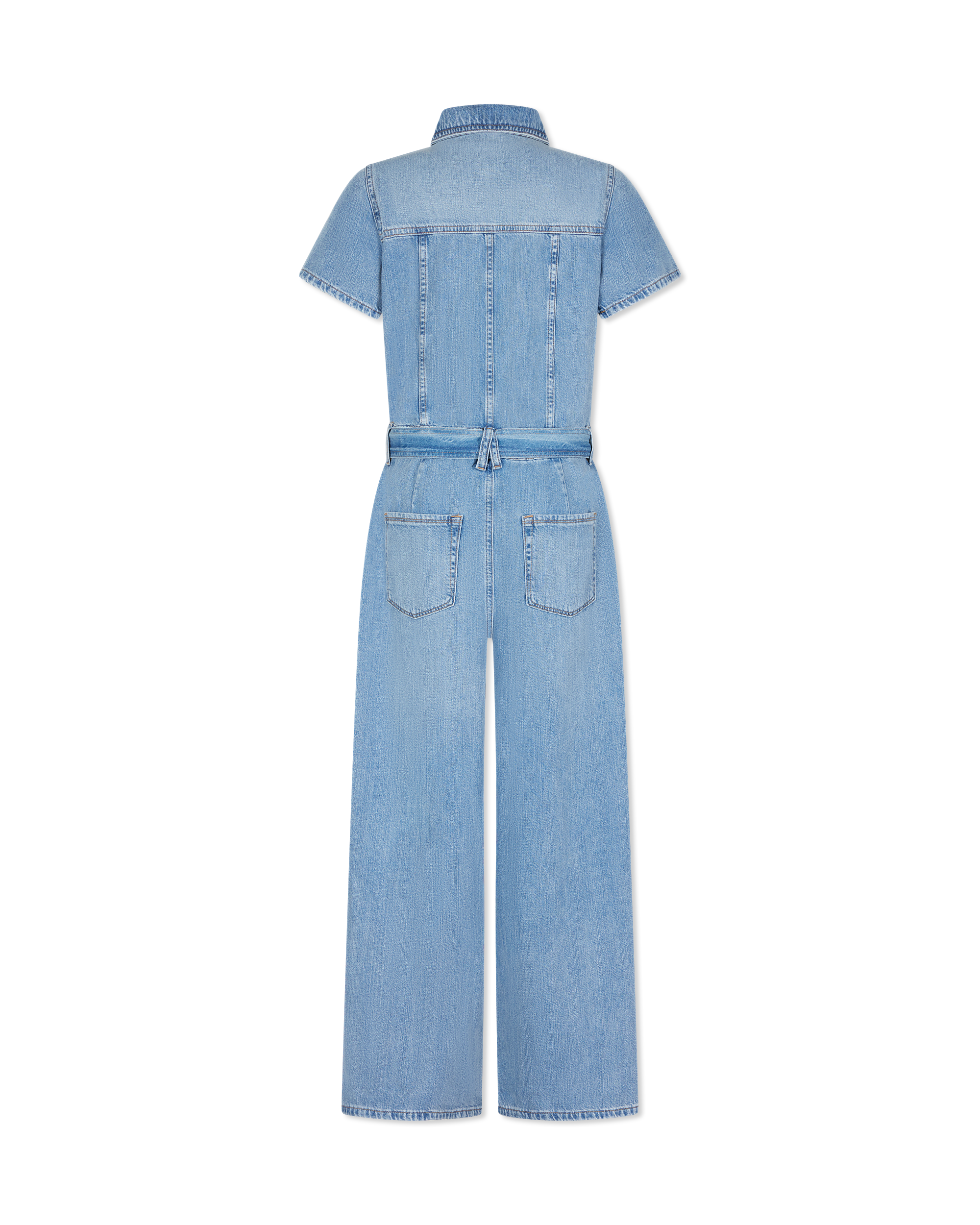 Fit For Success Lite Linen Denim Cropped Jumpsuit