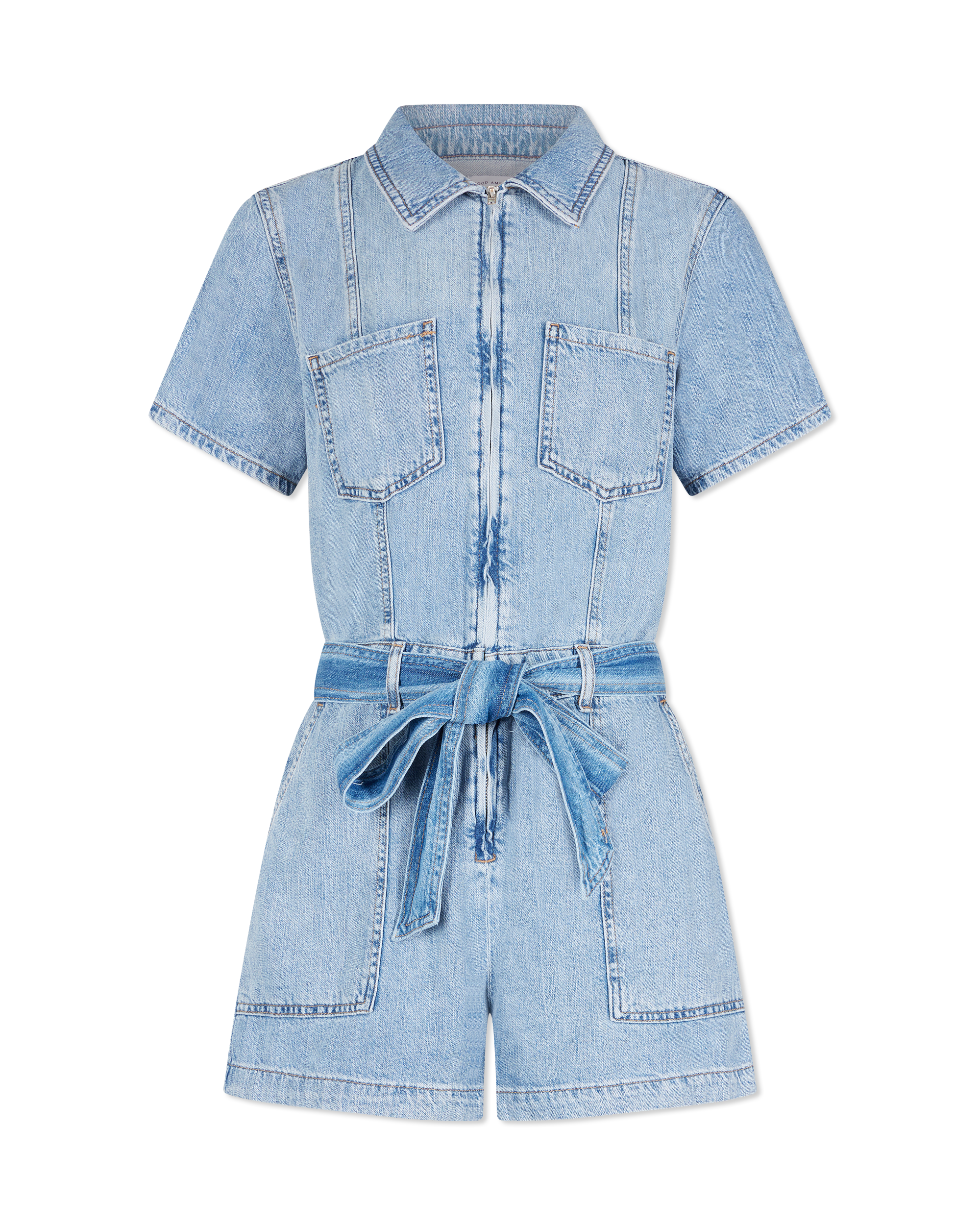 Fit For Success Lite Linen Denim Shorts Jumpsuit