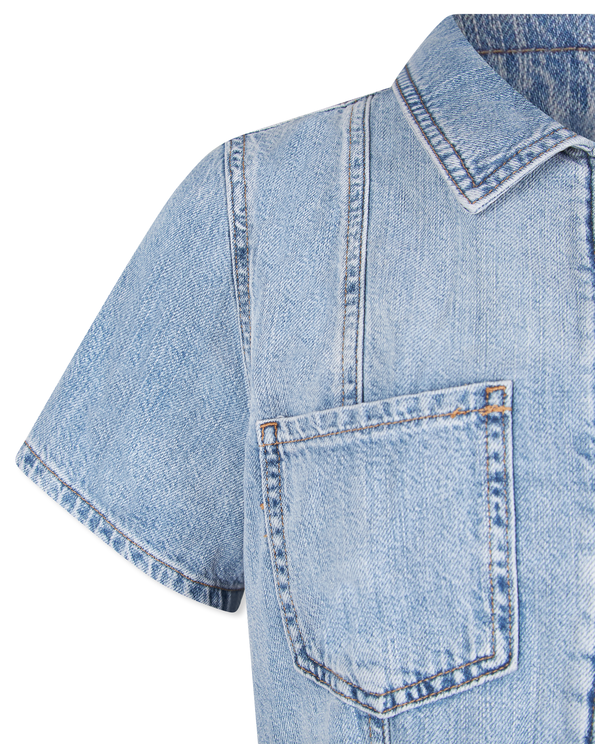 Fit For Success Lite Linen Denim Shorts Jumpsuit
