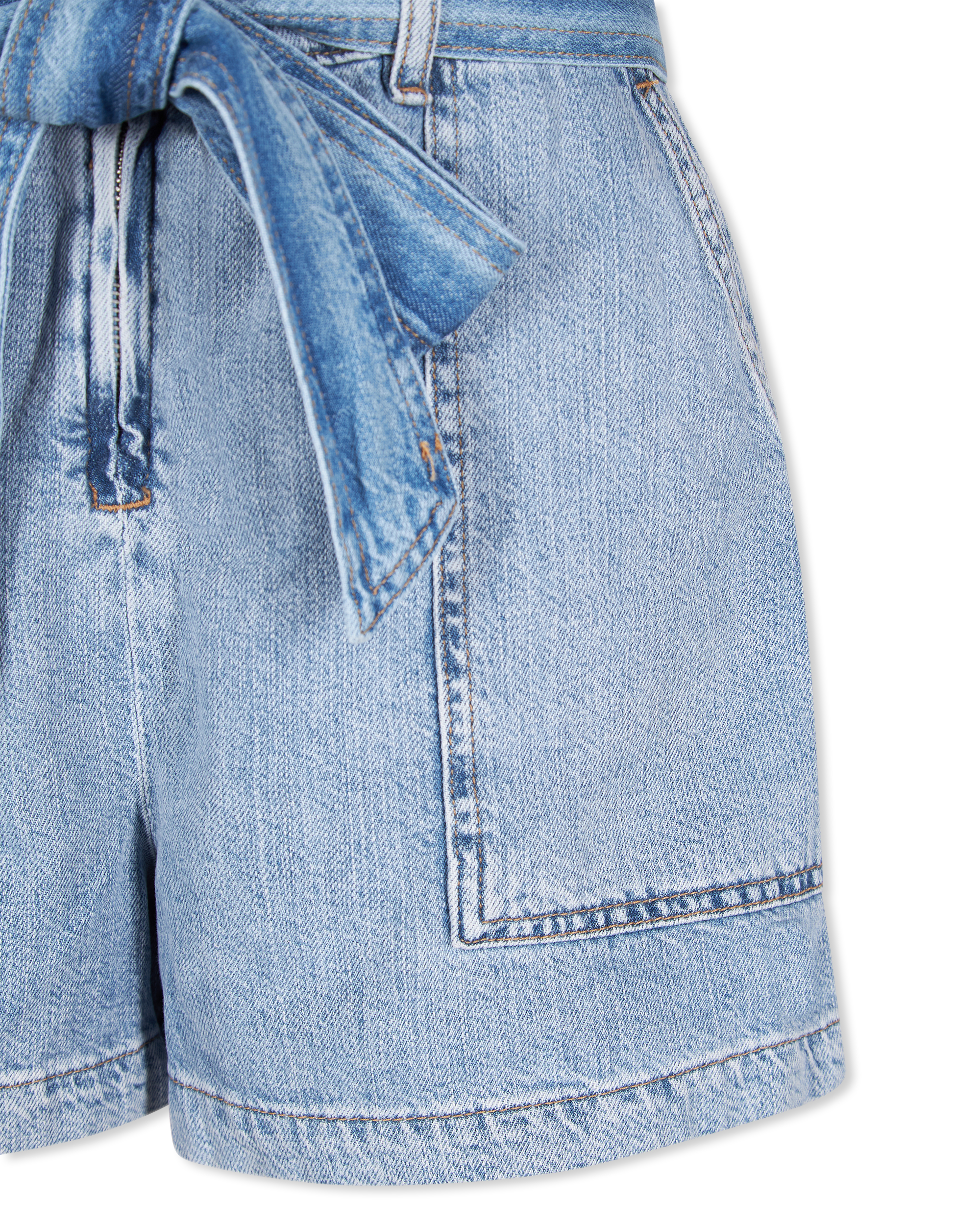 Fit For Success Lite Linen Denim Shorts Jumpsuit