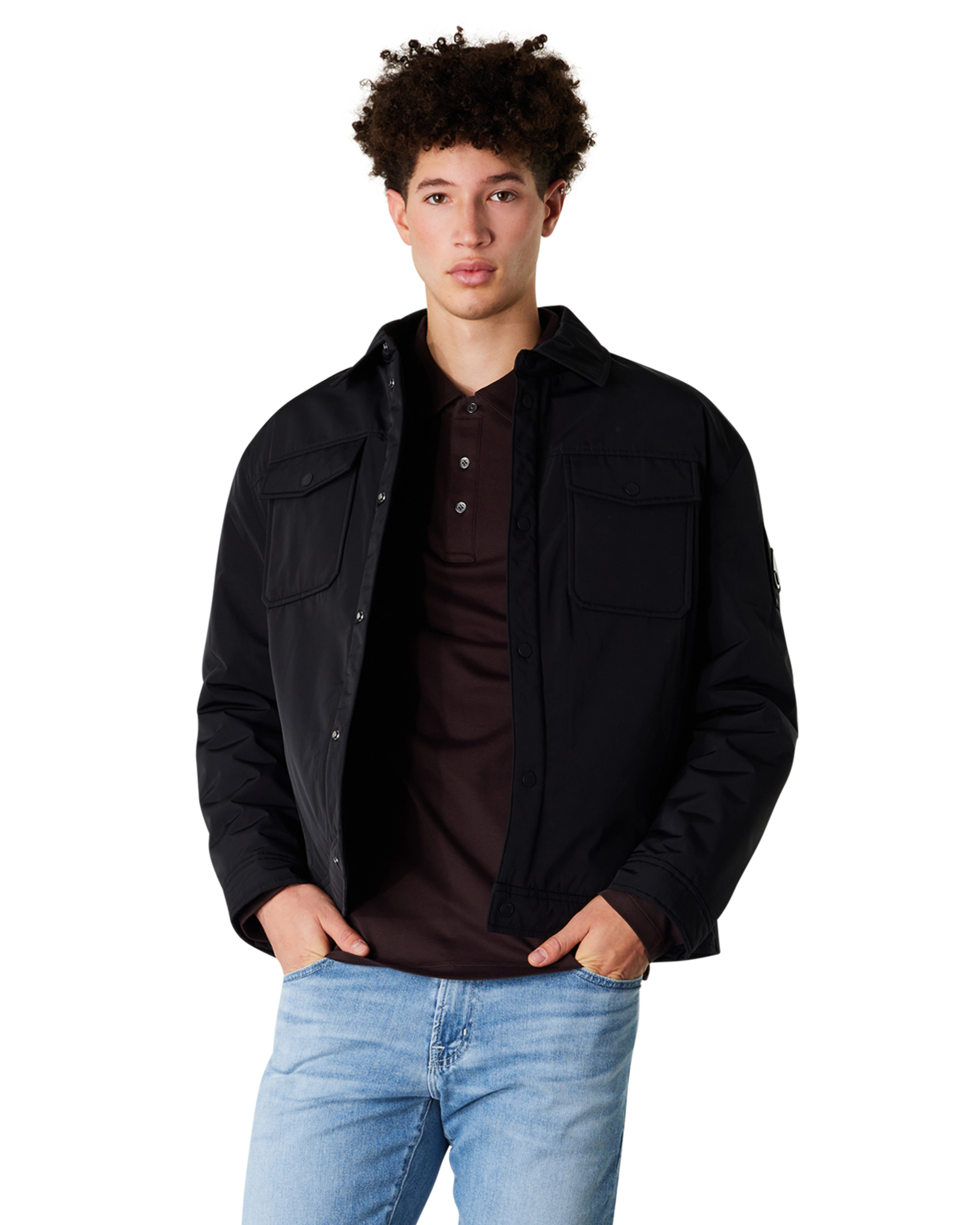 Long-Sleeve Sleek MK Polo Shirt