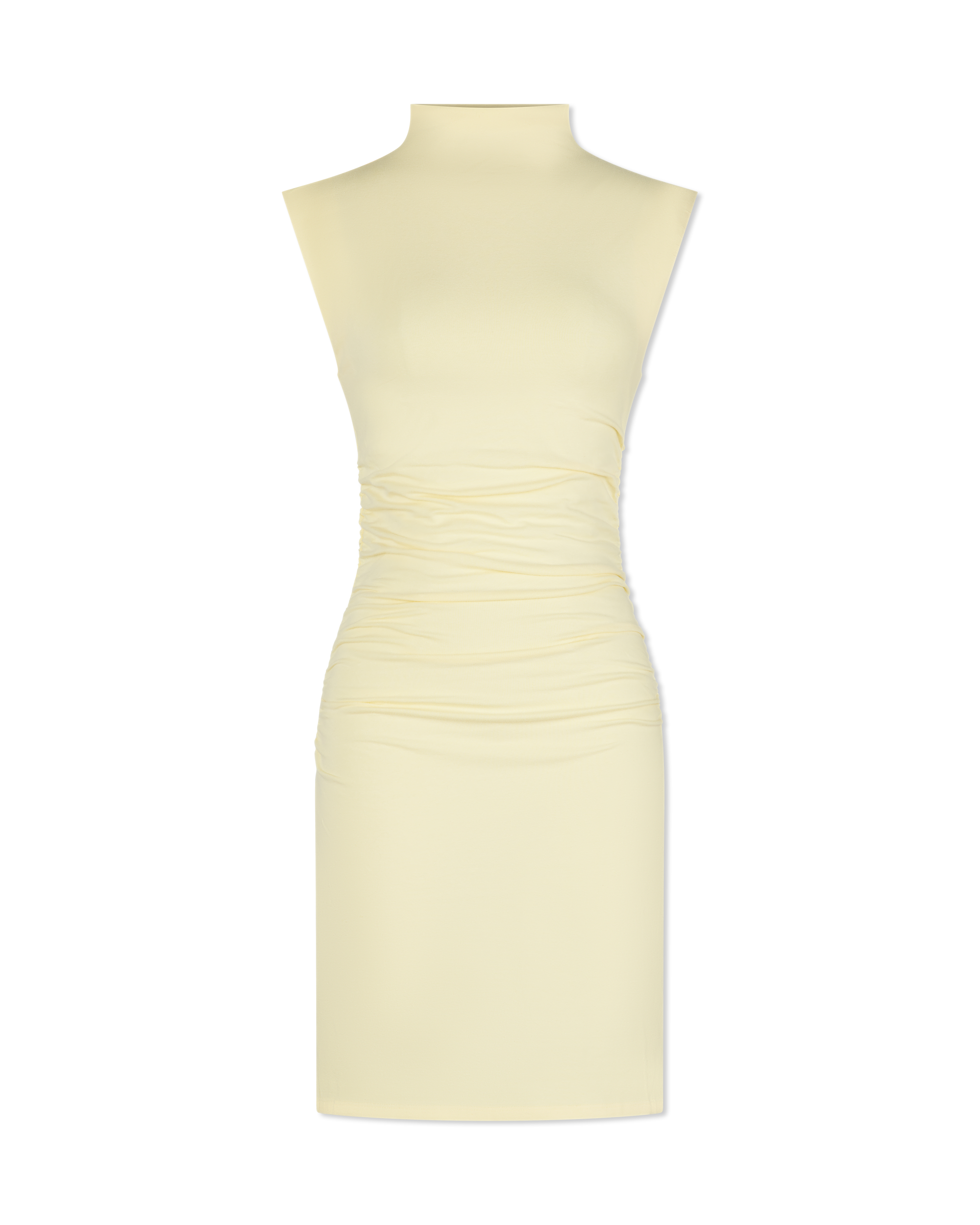 Super Stretch Jersey Mock Neck Mini Dress