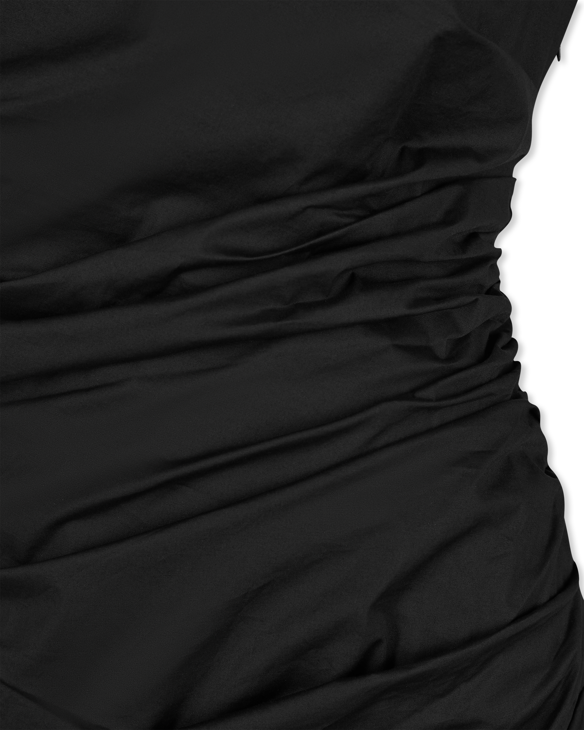 Poplin Ruched Off-The-Shoulder Mini Dress