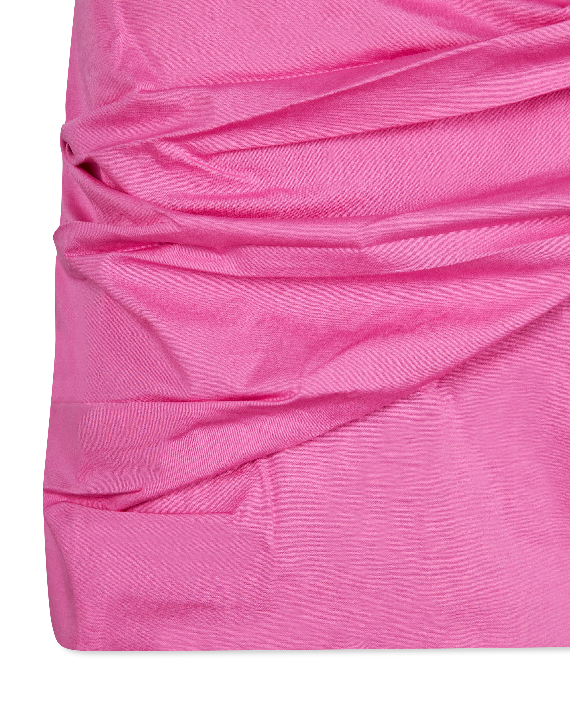 Poplin Ruched Off-The-Shoulder Mini Dress