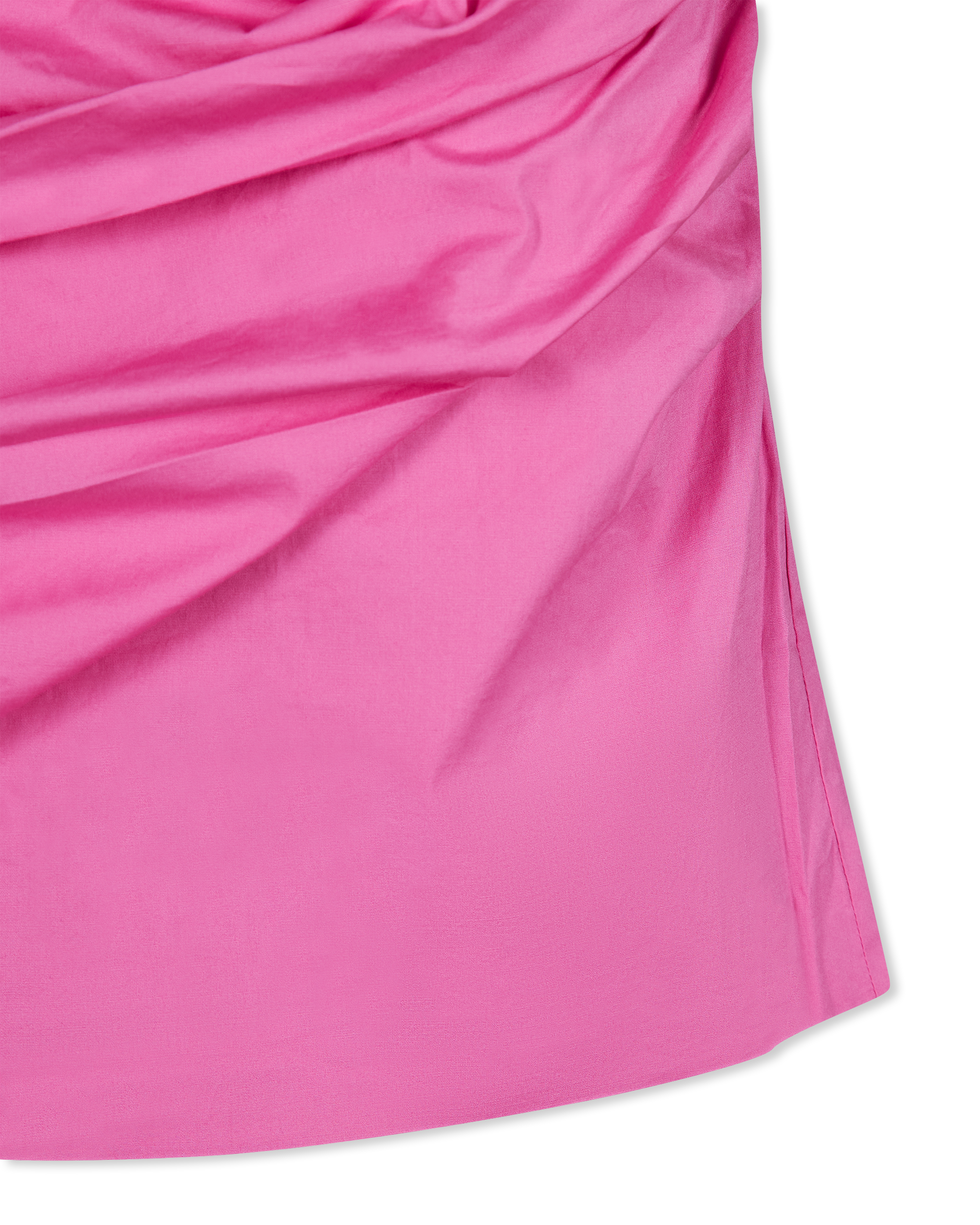 Poplin Ruched Off-The-Shoulder Mini Dress
