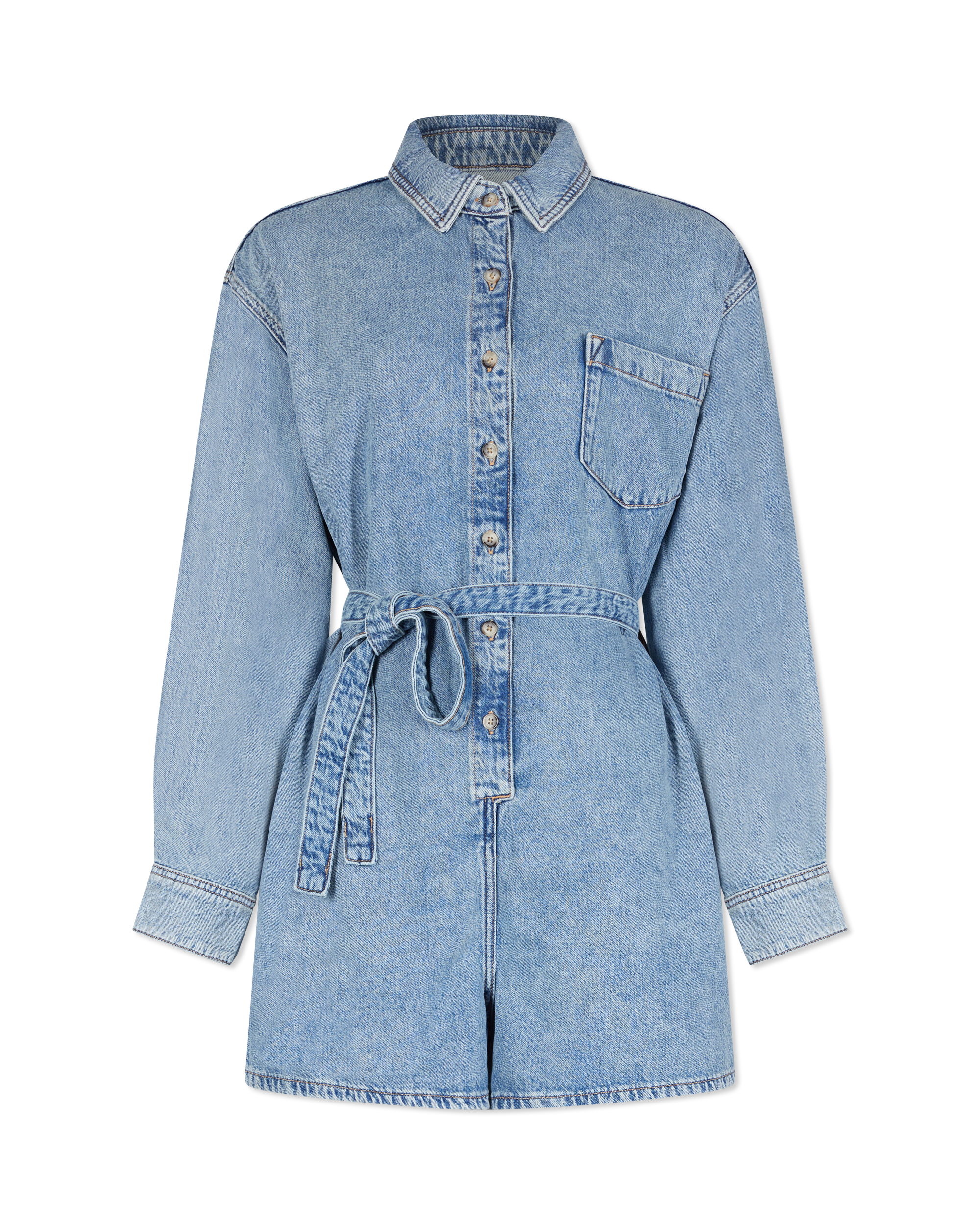 Weightless Denim Romper