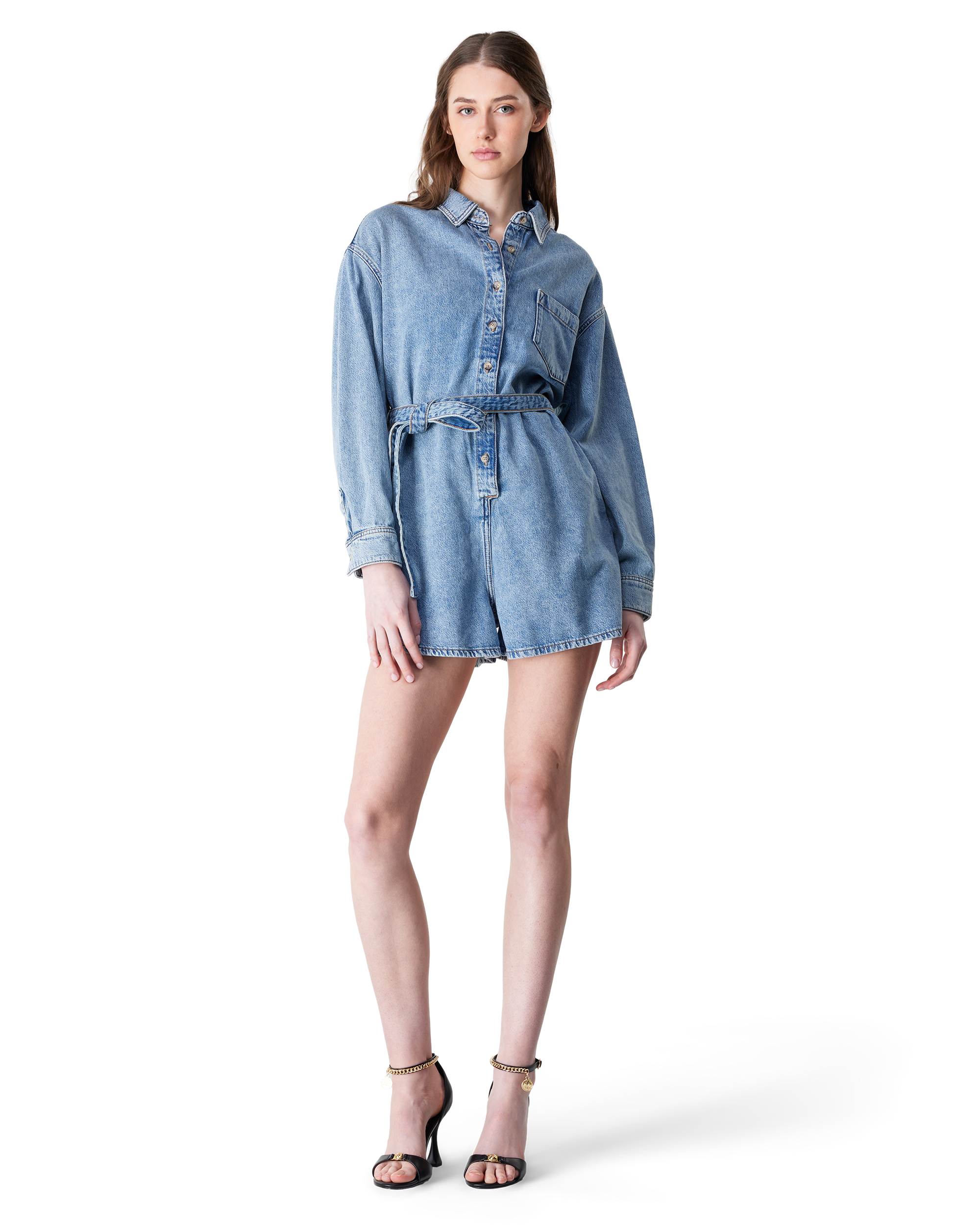 Weightless Denim Romper