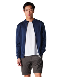 Merino Wool Zipped Cardigan