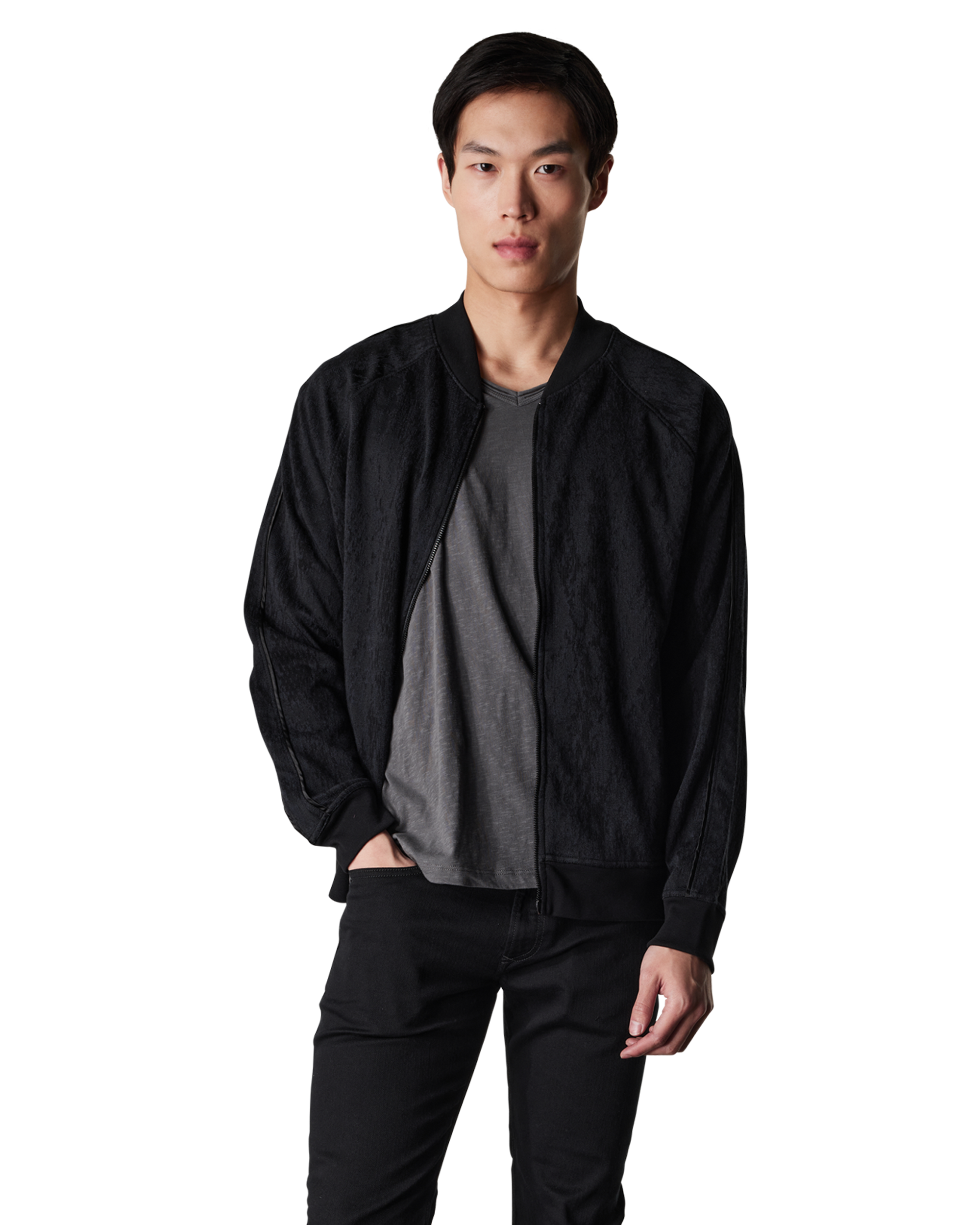 Riggins Python Jacquard Bomber