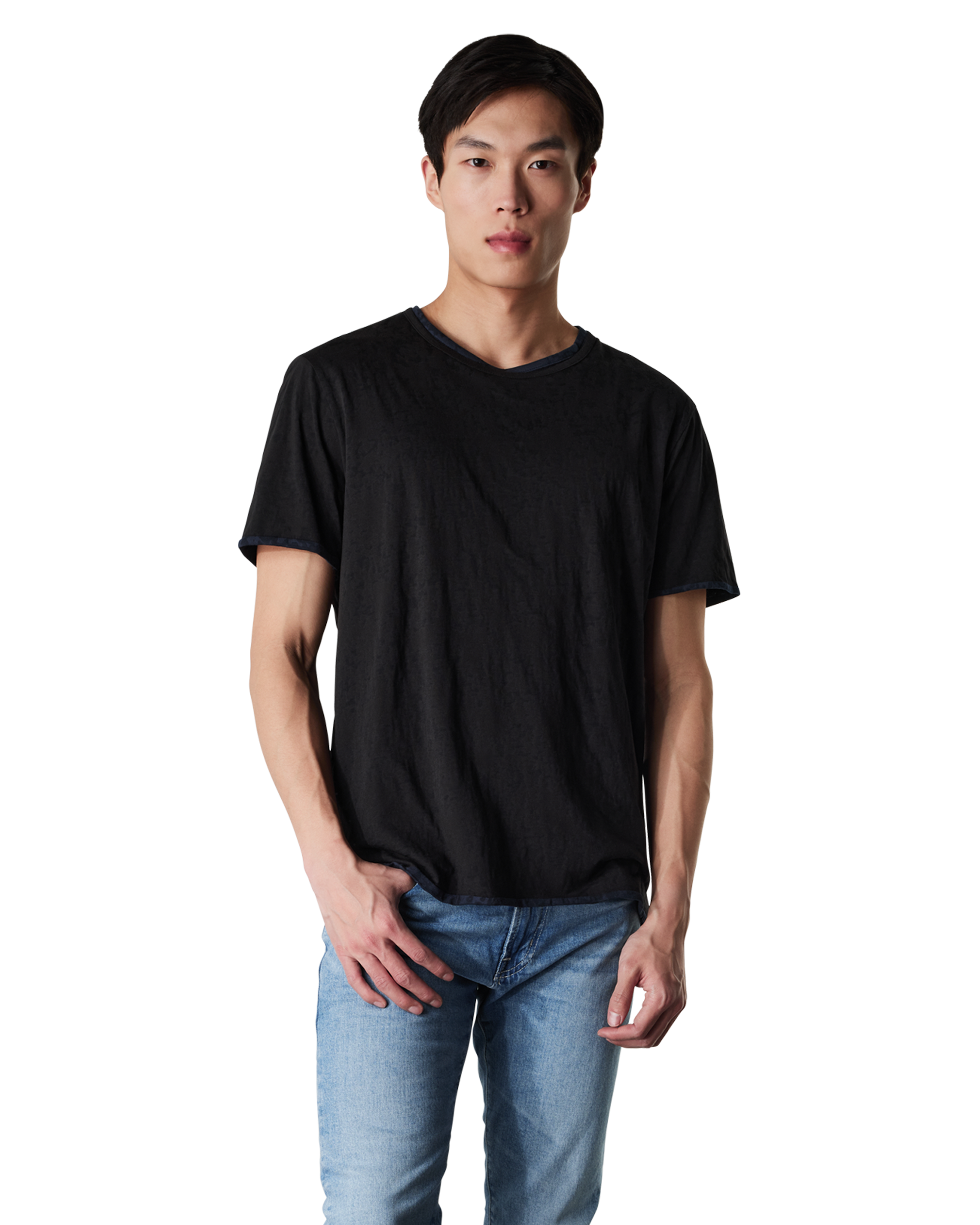 Reyes Reversible Burnout Crew Neck T-Shirt