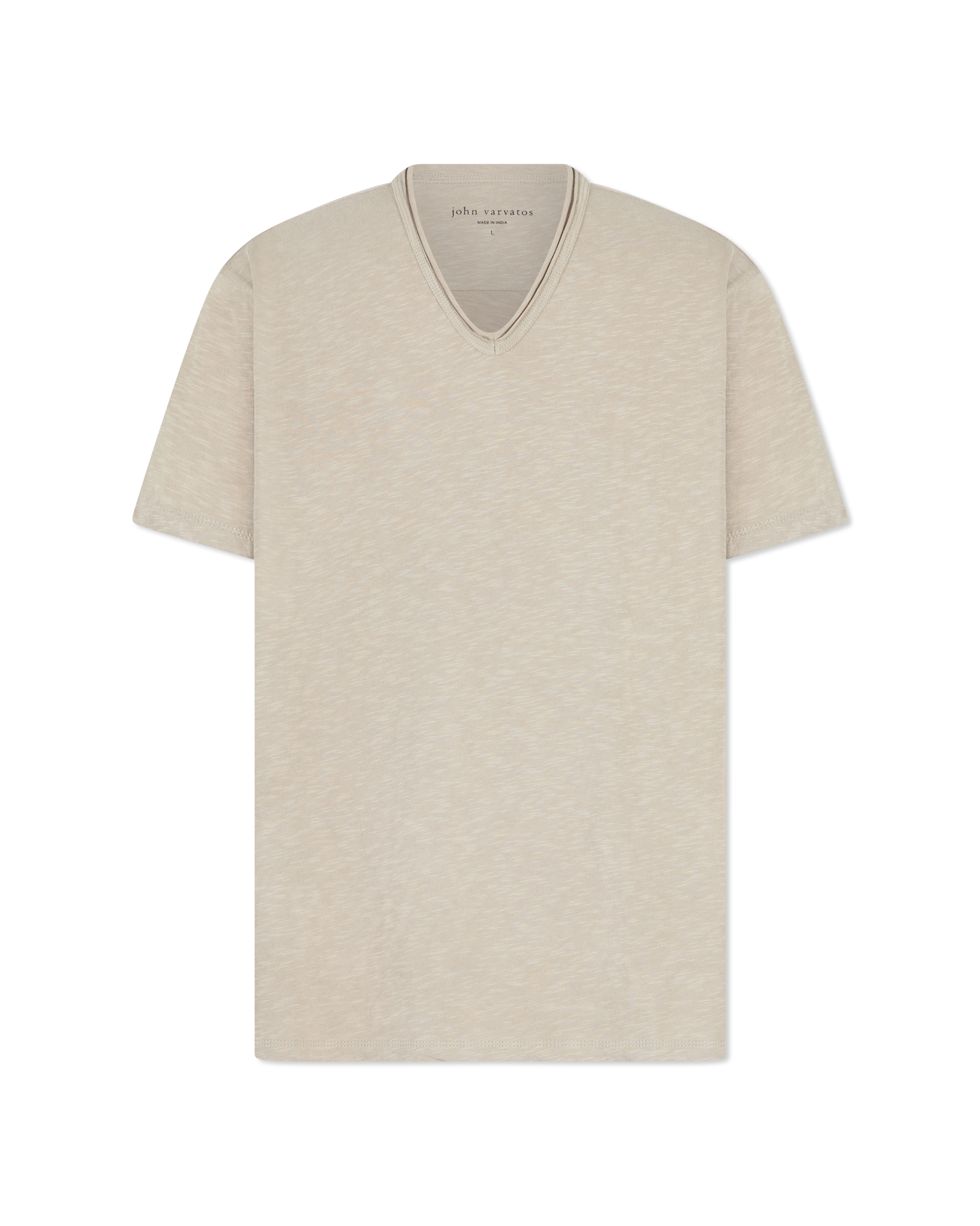Miles Raw Edge Slub V-Neck T-Shirt
