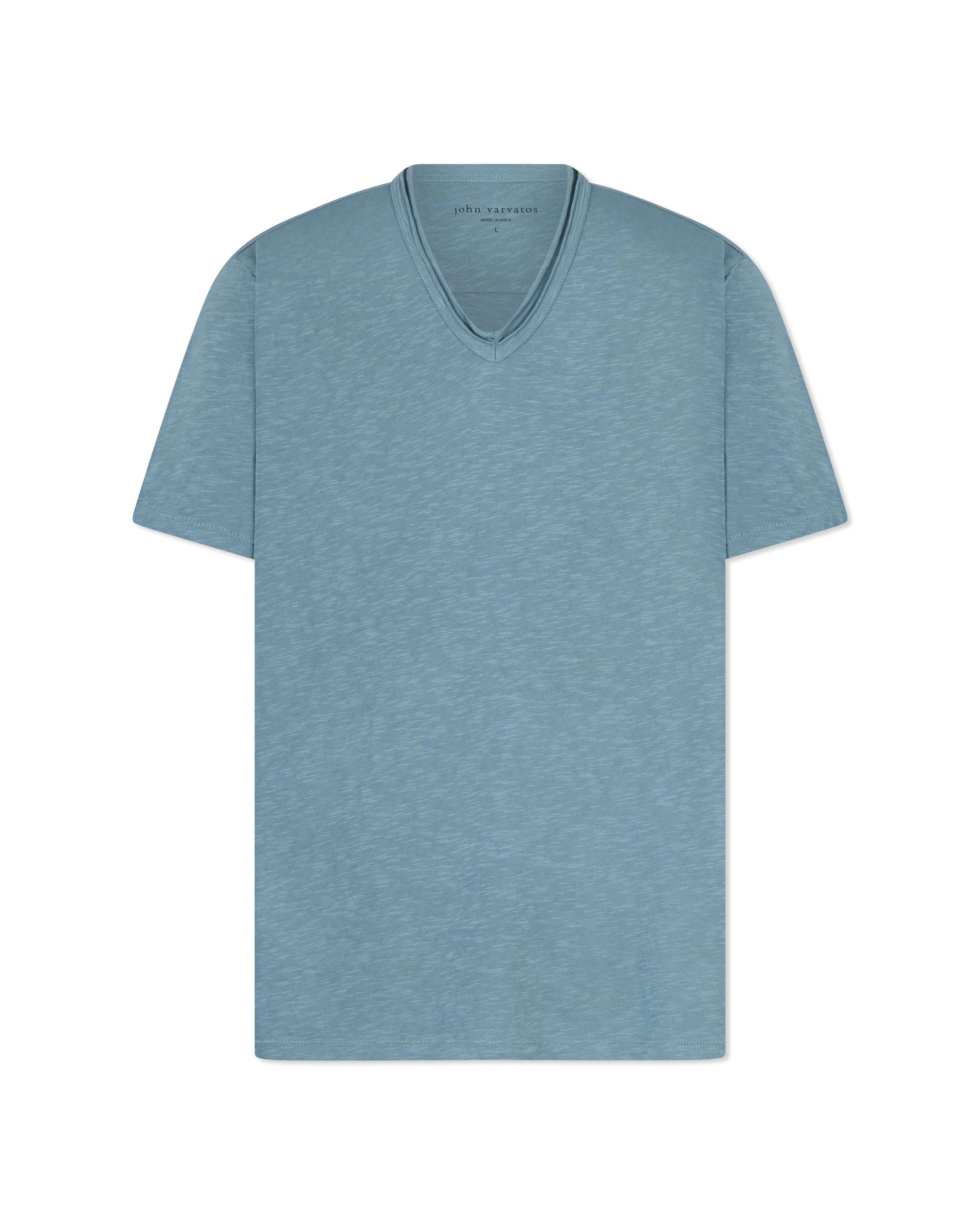 Miles Raw Edge Slub V-Neck T-Shirt