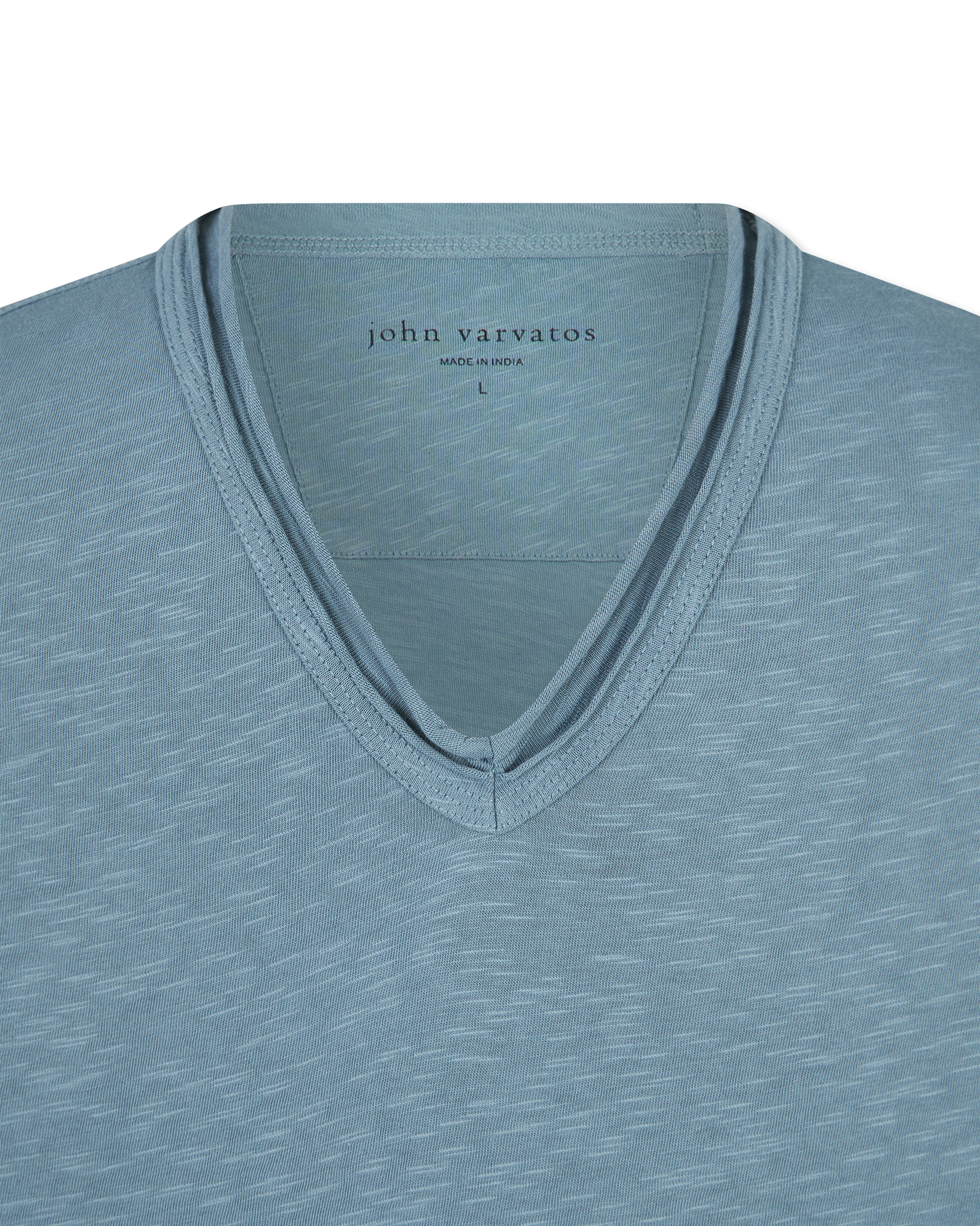 Miles Raw Edge Slub V-Neck T-Shirt
