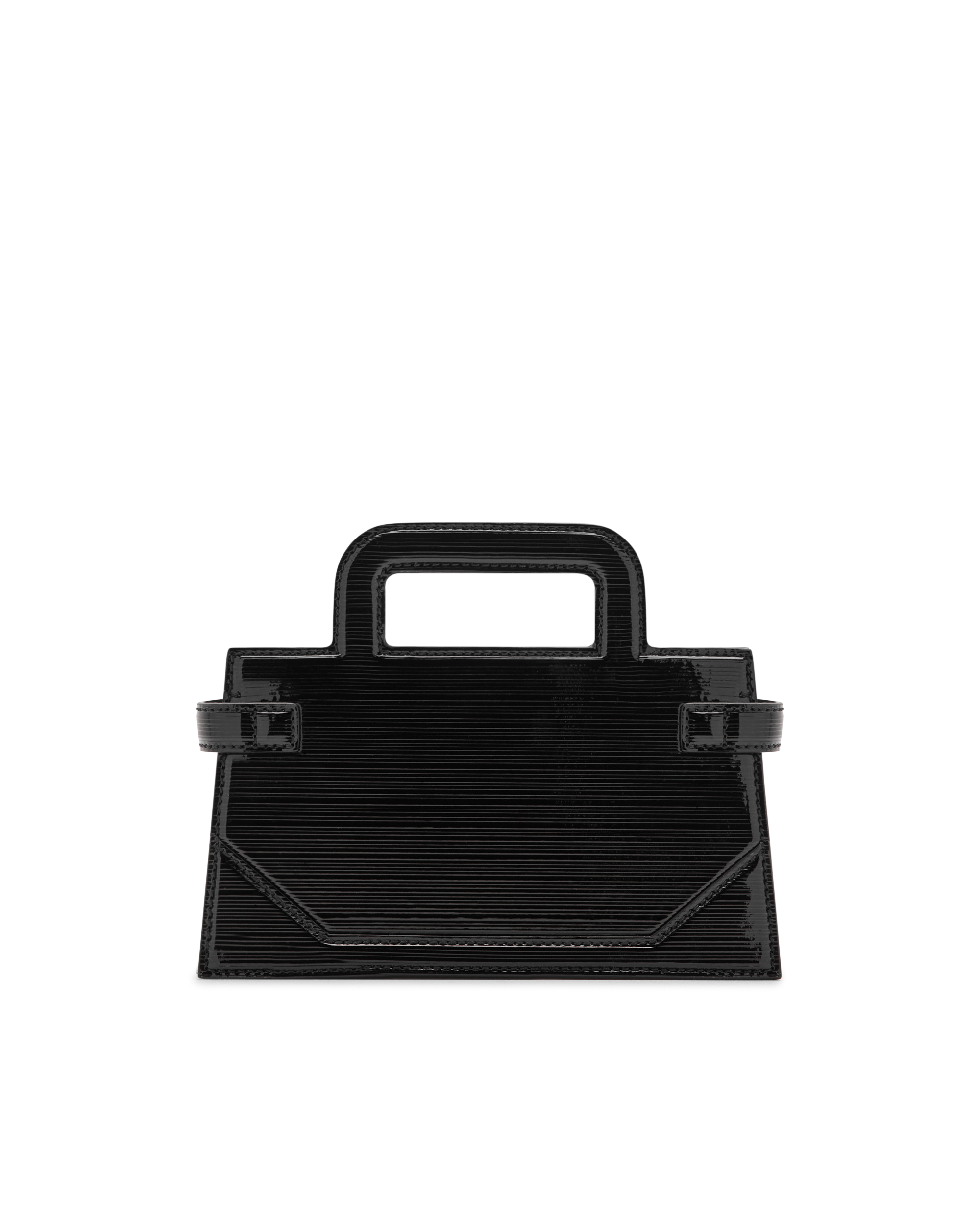 B-Buzz Small Striped Patent Leather Bag