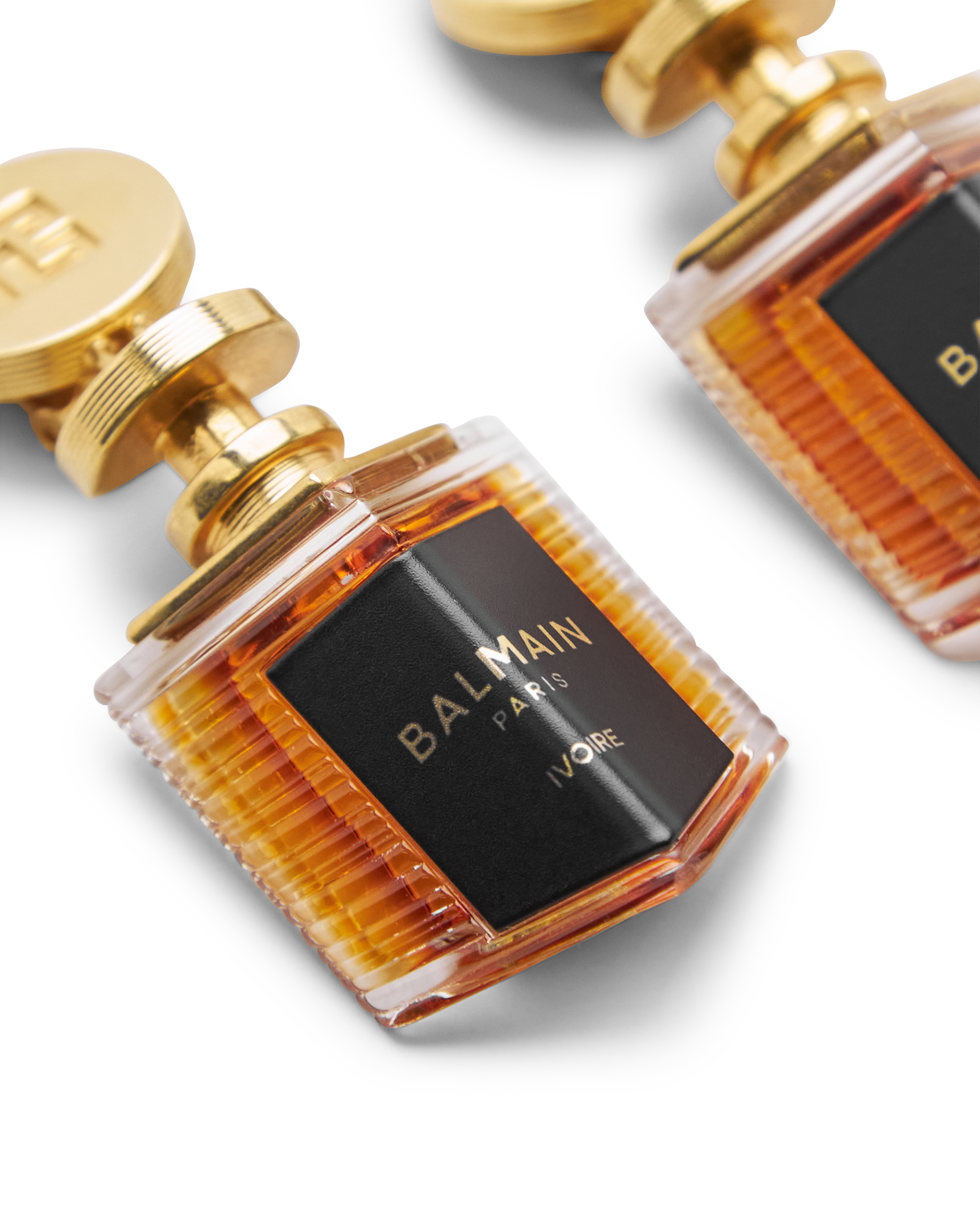 Brass And Plexiglass Perfume Earrings