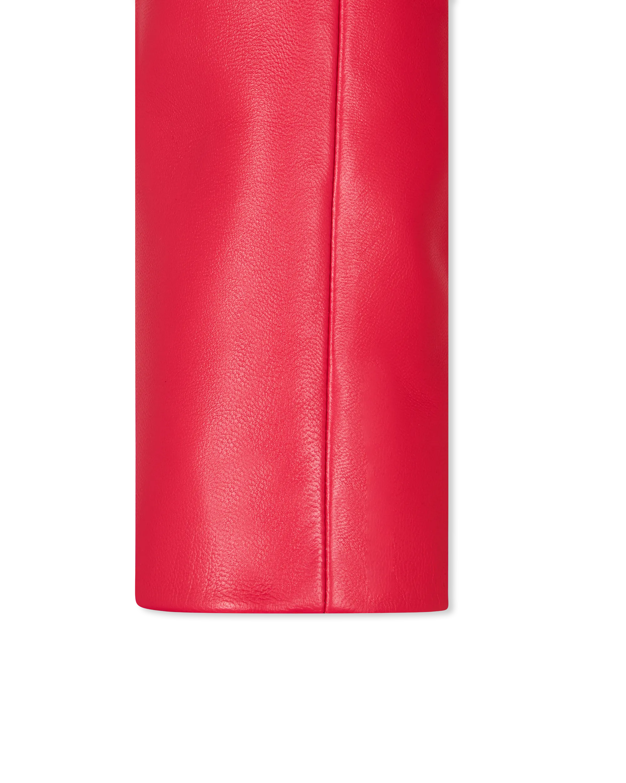 Cropped Lambskin Leather 6-Button Jacket