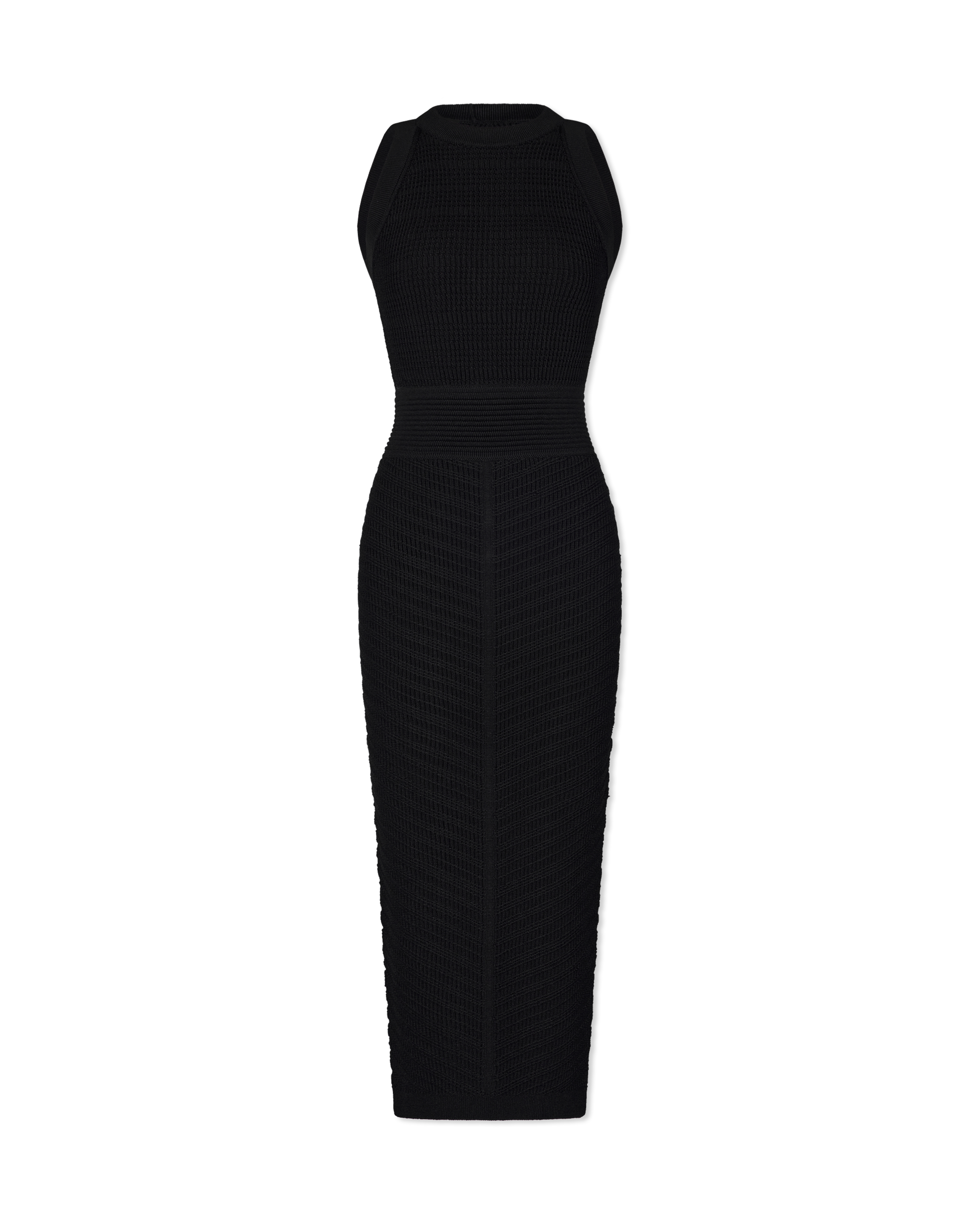 Cutout Open Back Knit Midi Dress