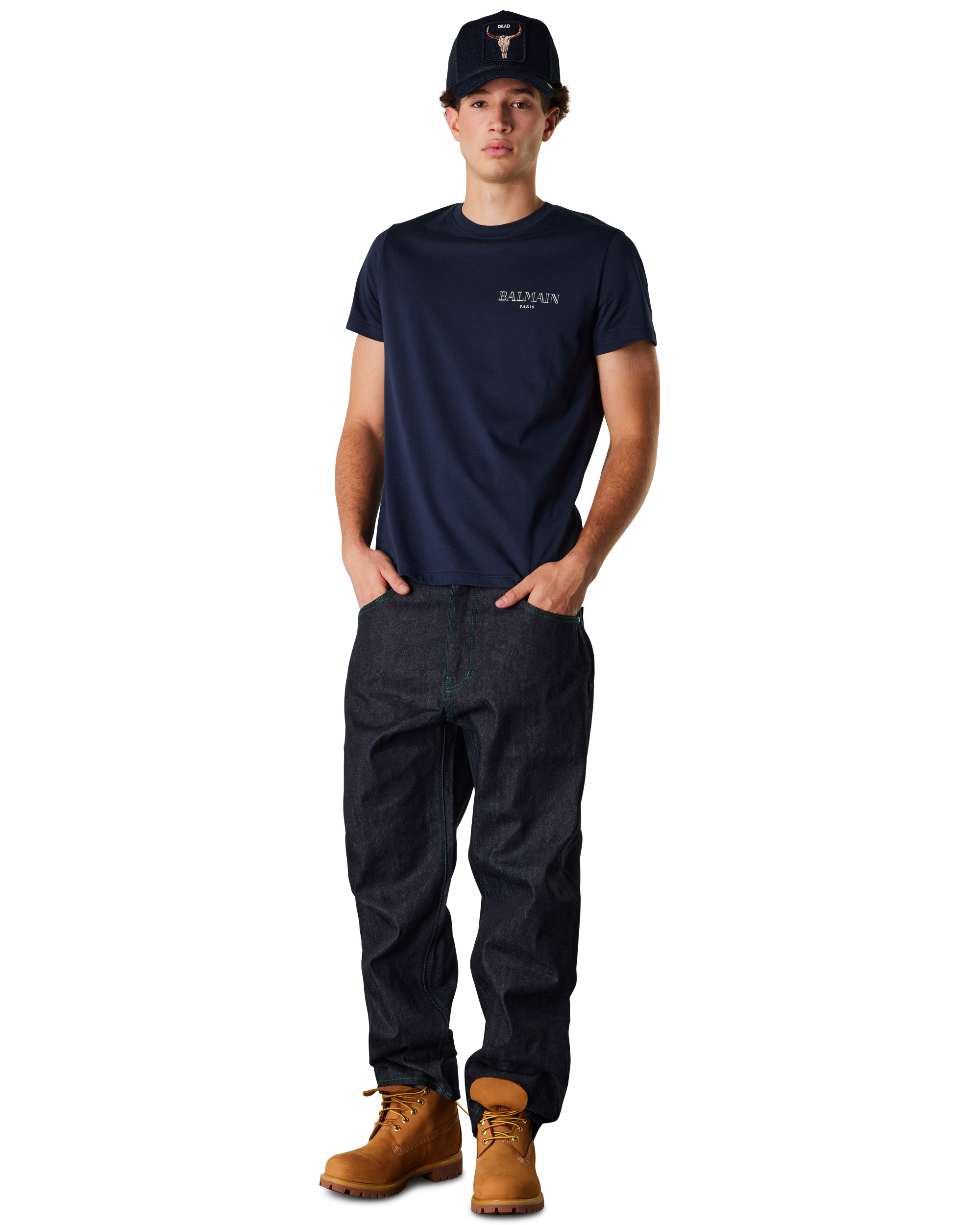 Vintage Gel Balmain Logo T-Shirt