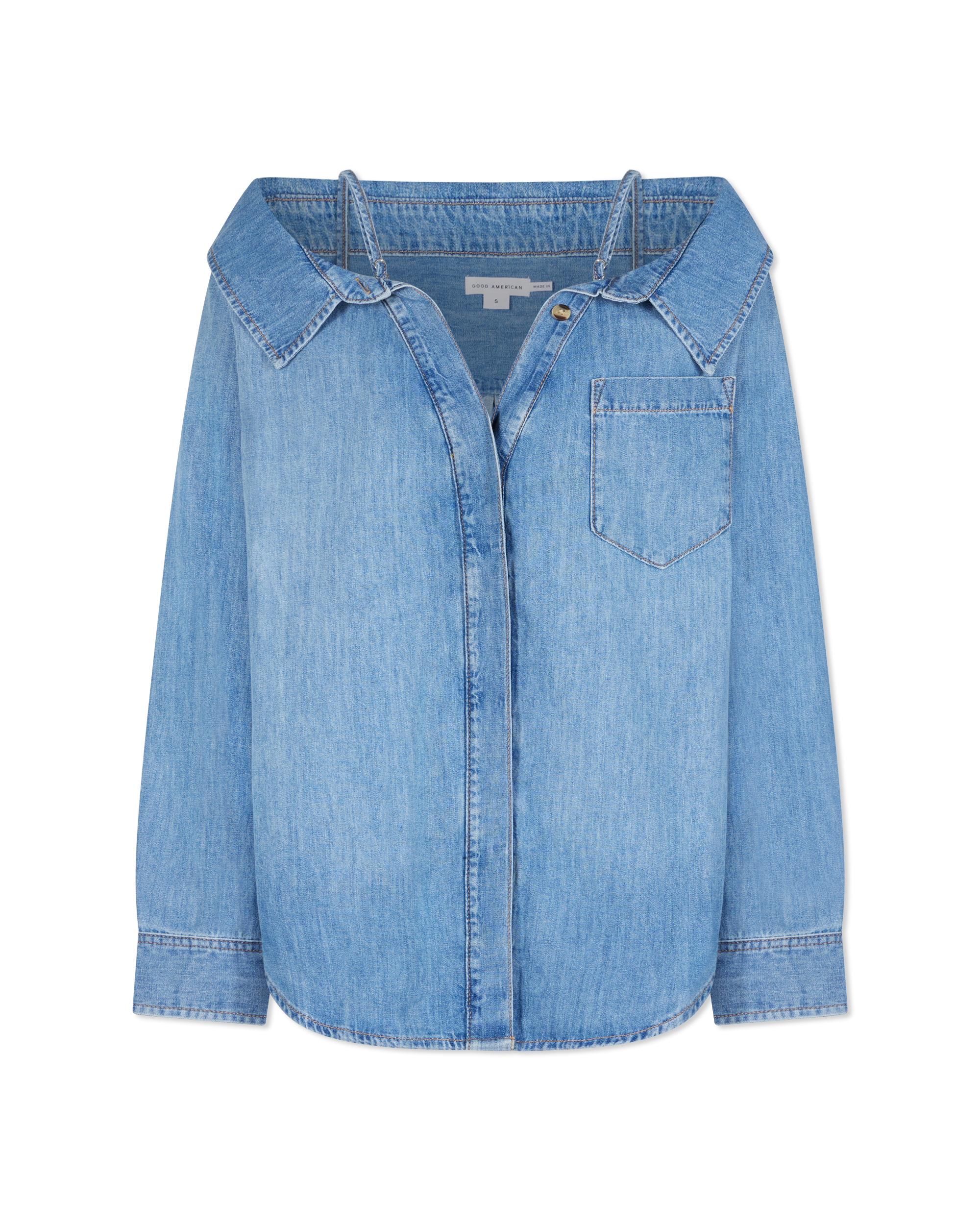 Denim Off Shoulder Shirt