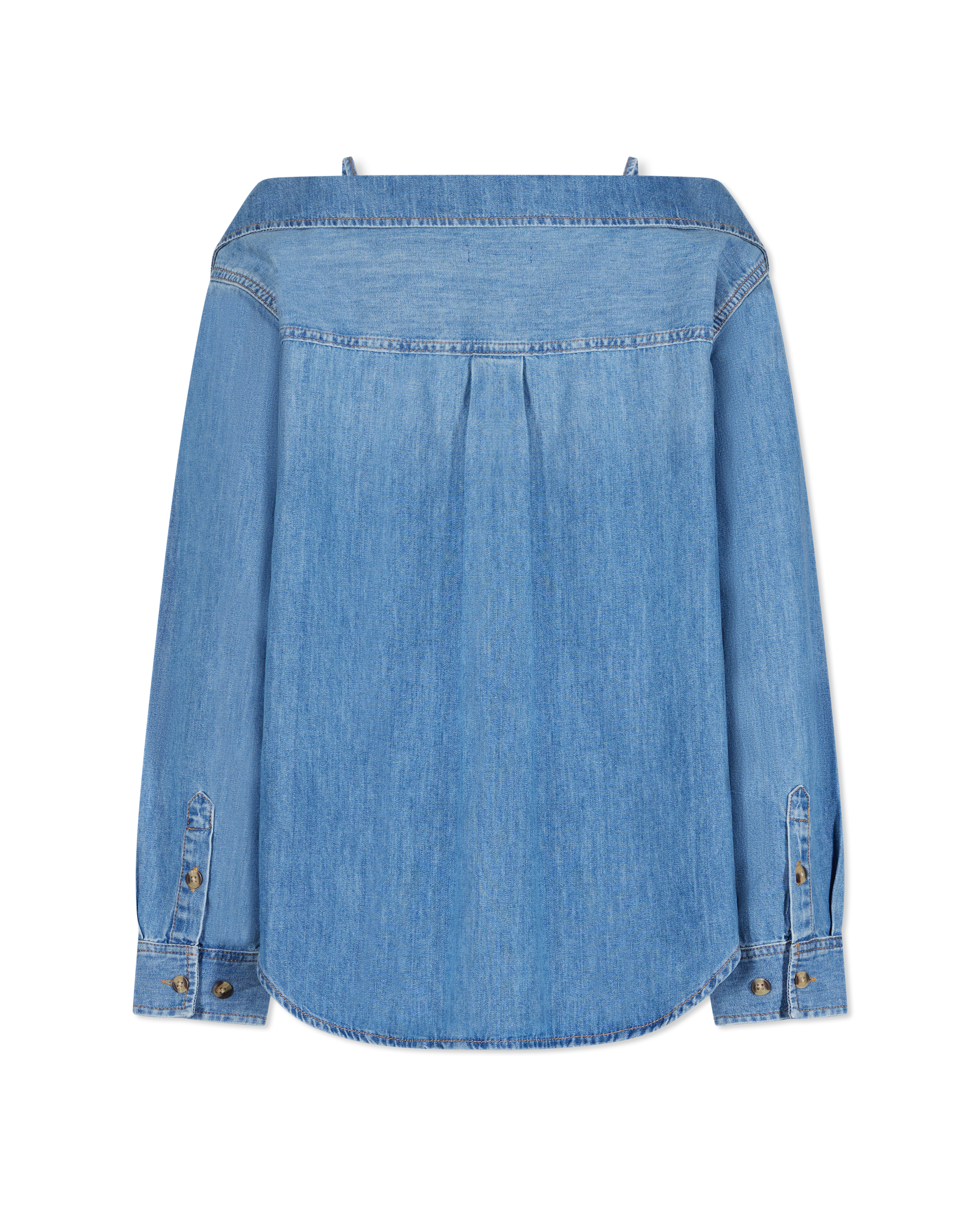 Denim Off Shoulder Shirt