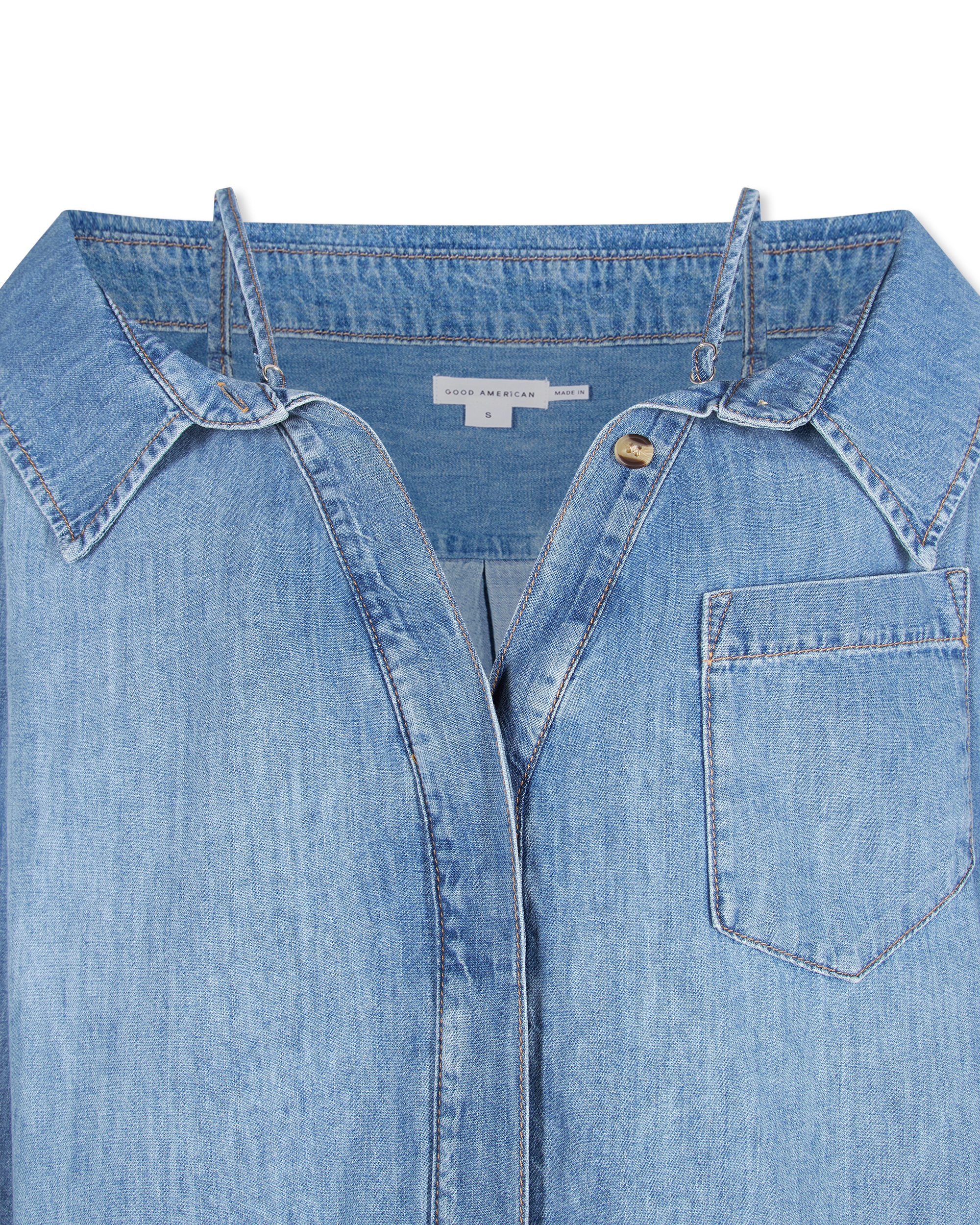 Denim Off Shoulder Shirt