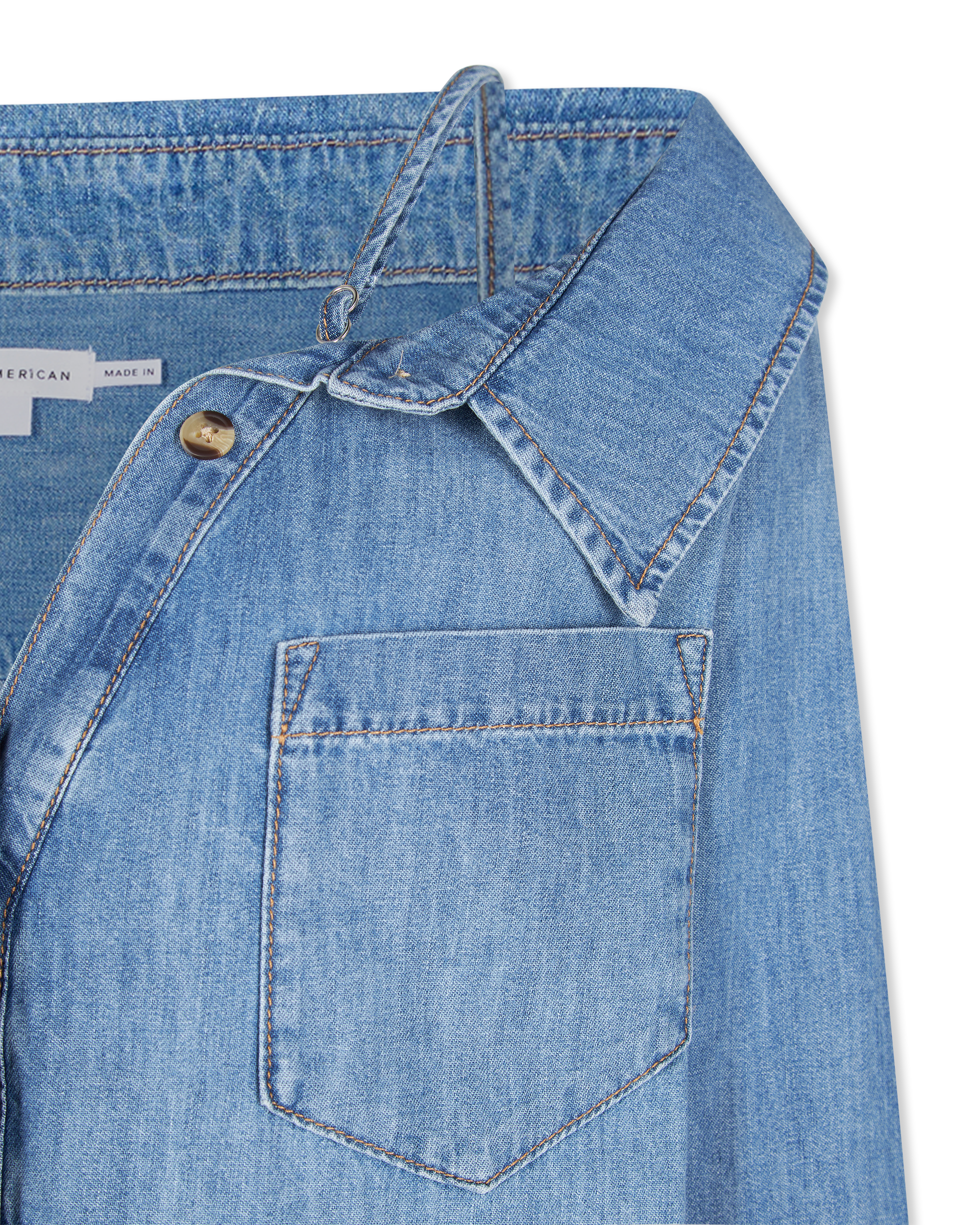 Denim Off Shoulder Shirt