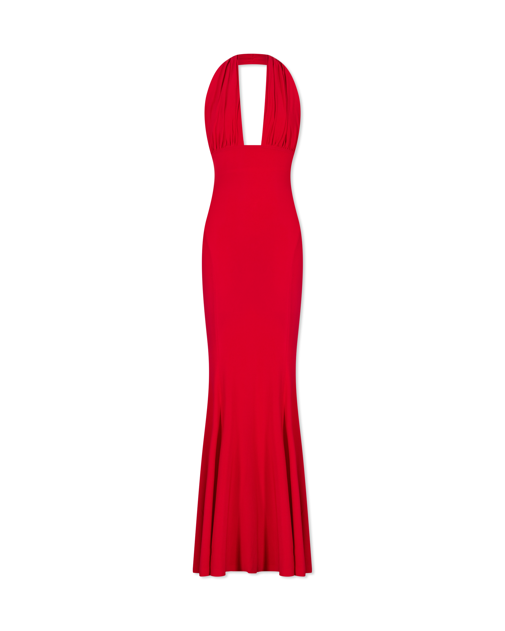 Cross Halter Fishtail Gown