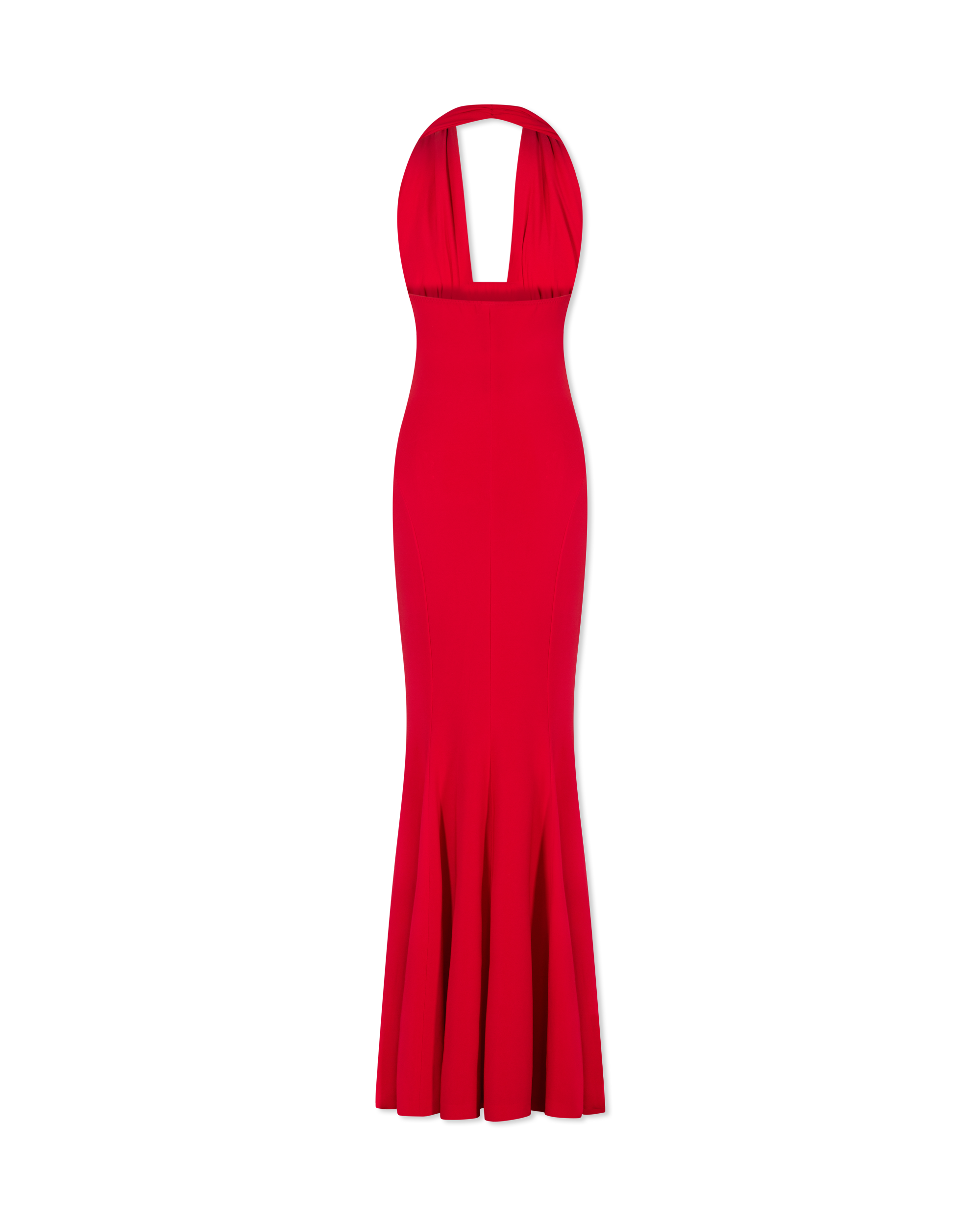 Cross Halter Fishtail Gown