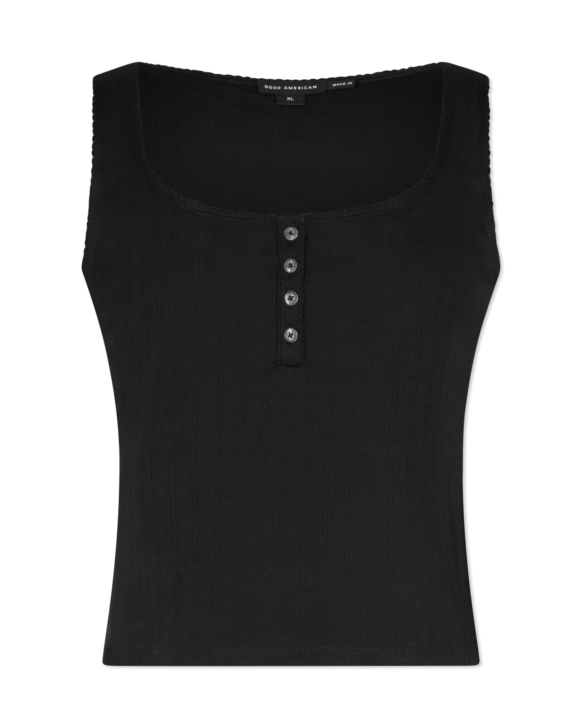 Pointelle Henley Tank Top