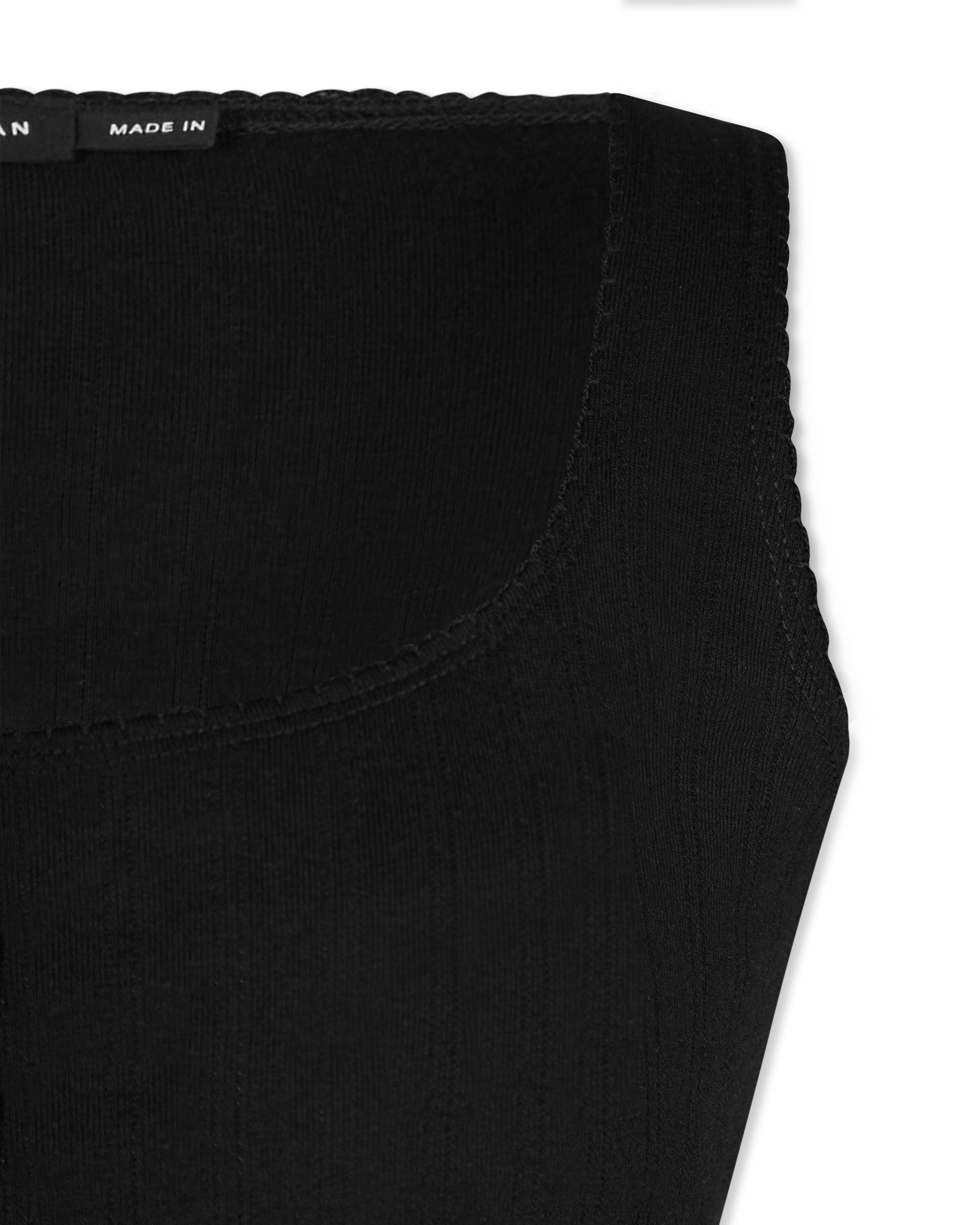 Pointelle Henley Tank Top
