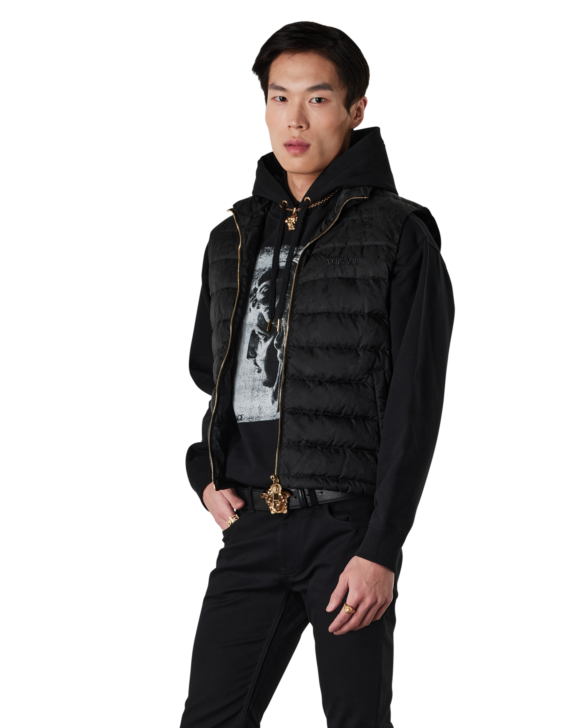 Barocco Jacquard Puffer Vest